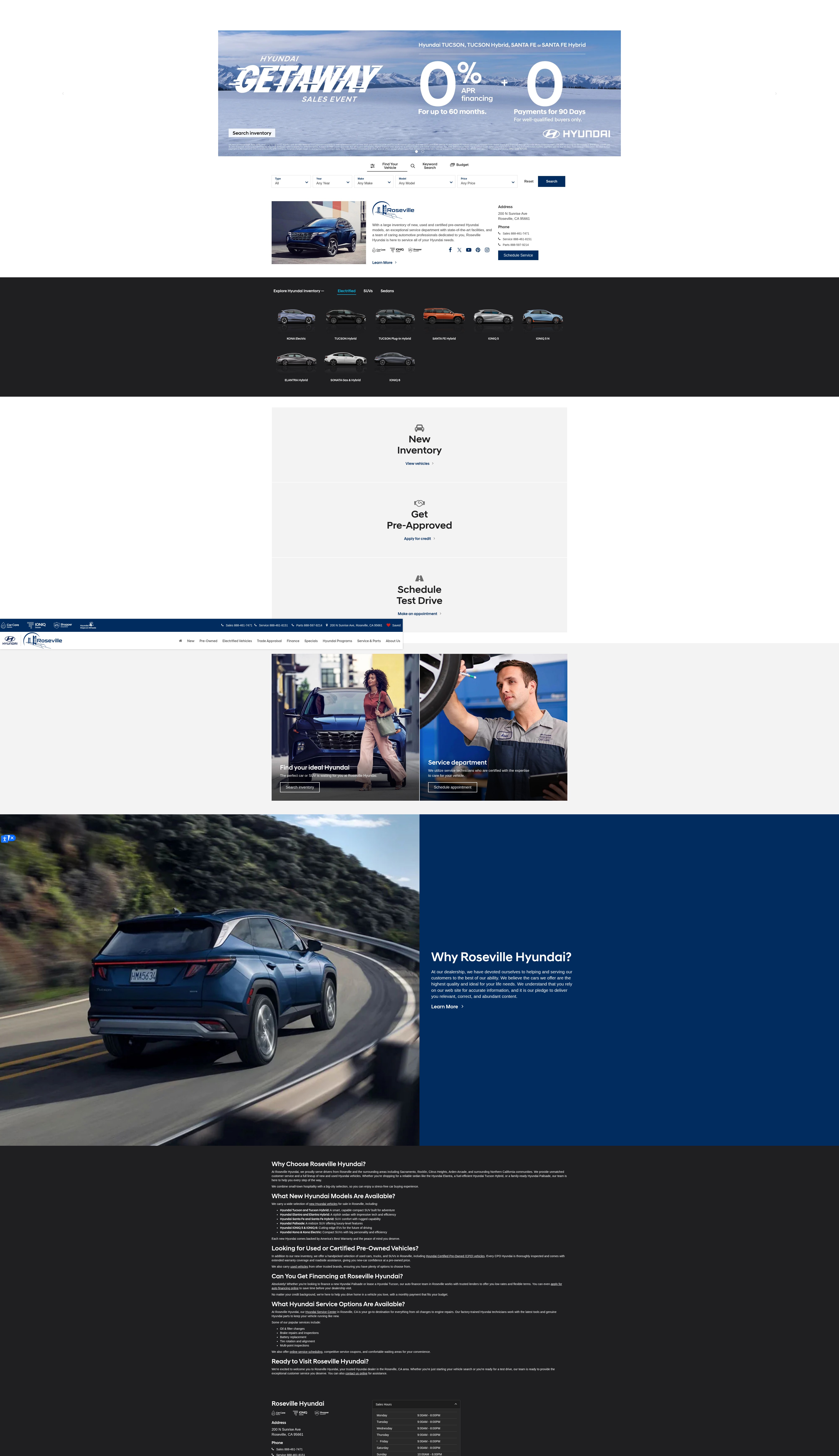 Screenshot of rosevillehyundai.com