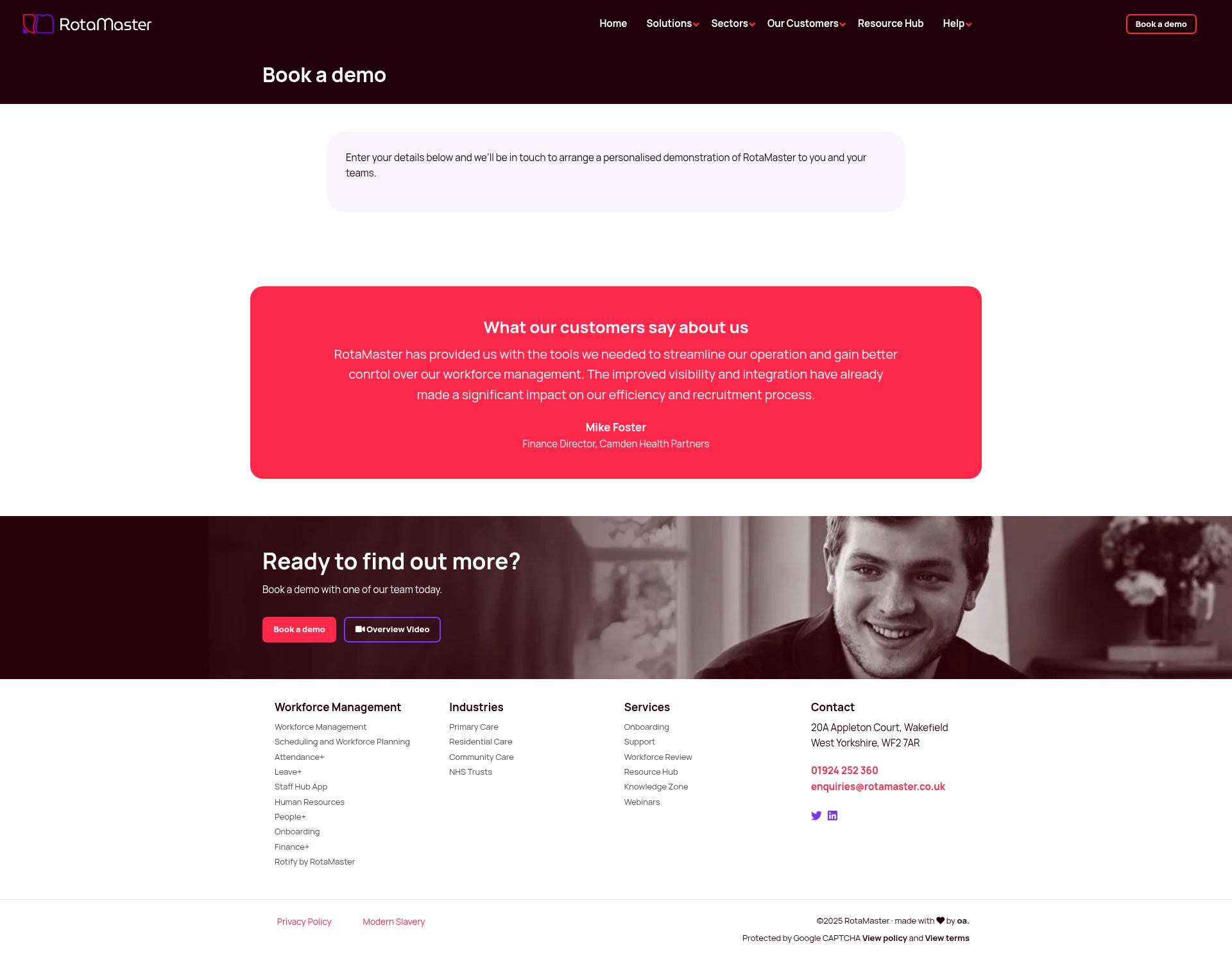 Screenshot of rotamaster.co.uk
