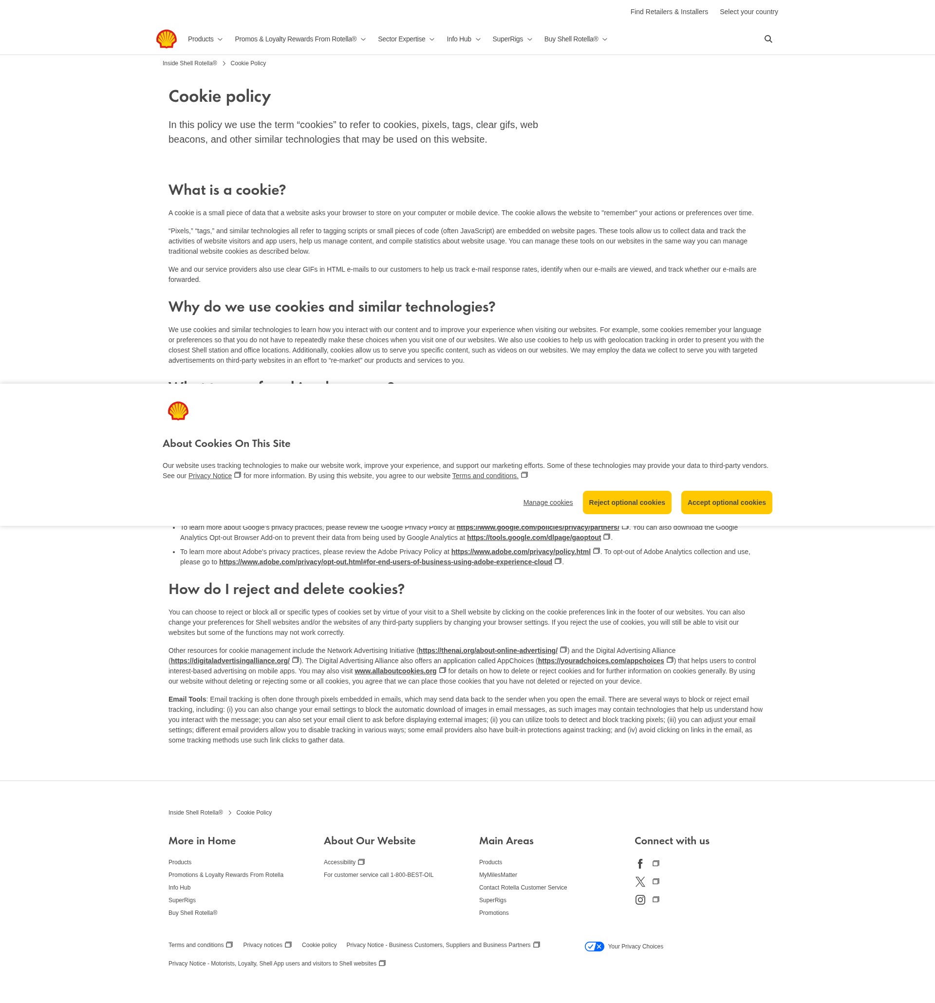 Screenshot of rotella.shell.com
