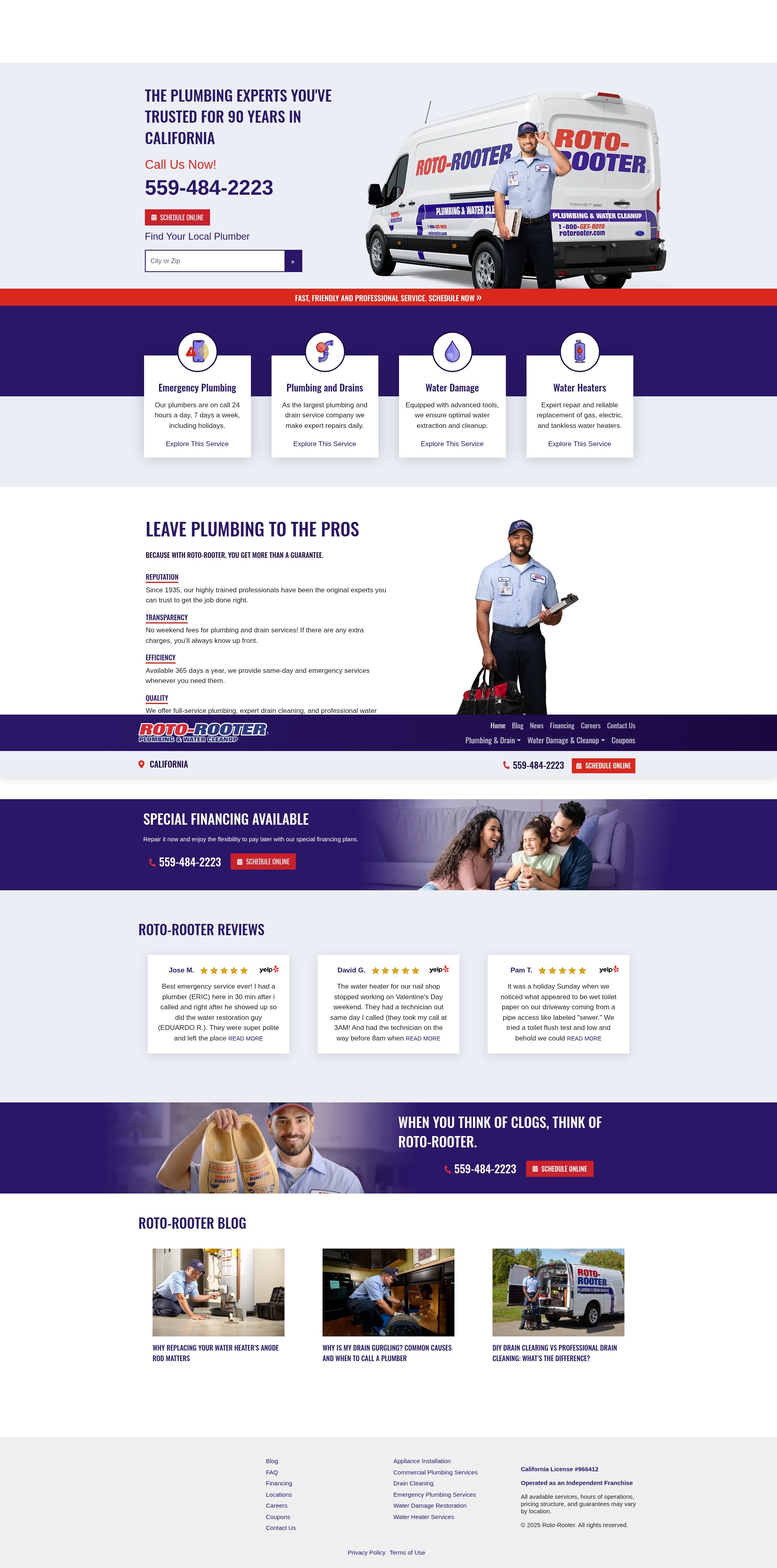 Screenshot of rotorooterca.com