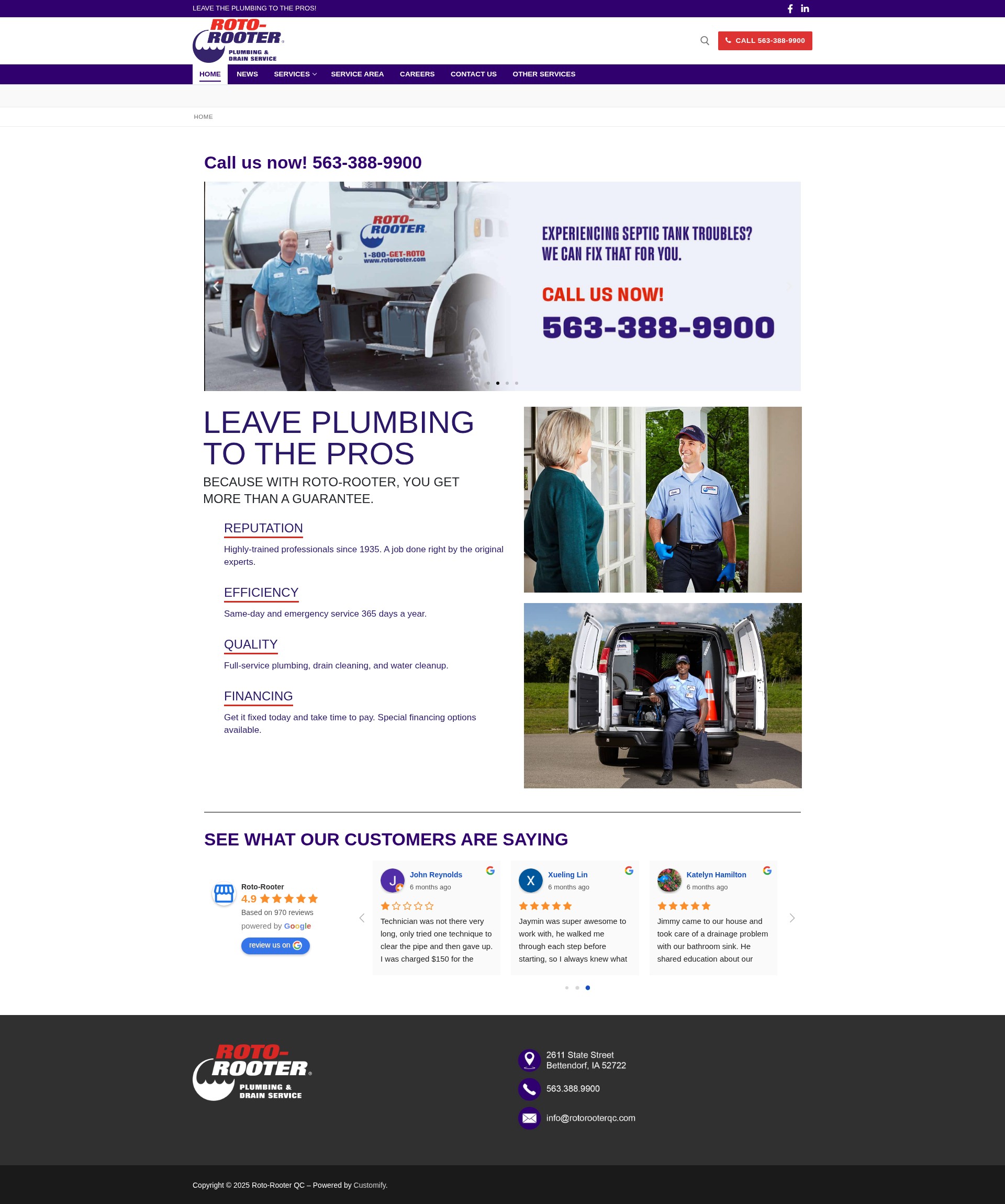 Screenshot of rotorooterqc.com