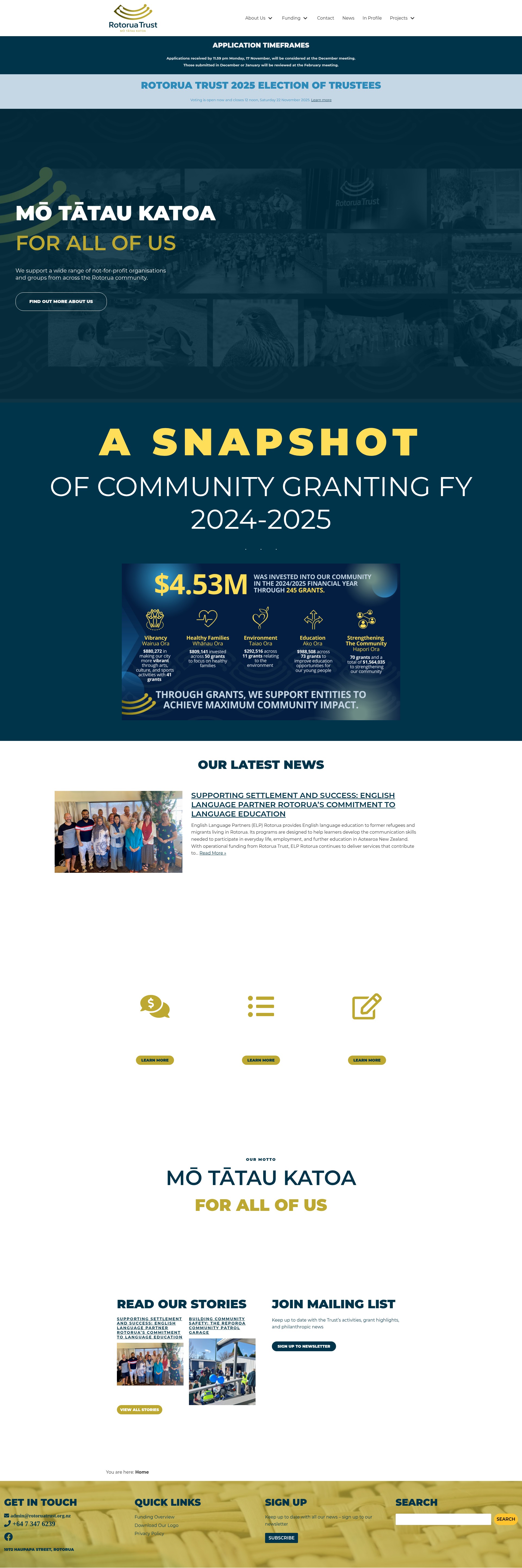Screenshot of rotoruatrust.org.nz