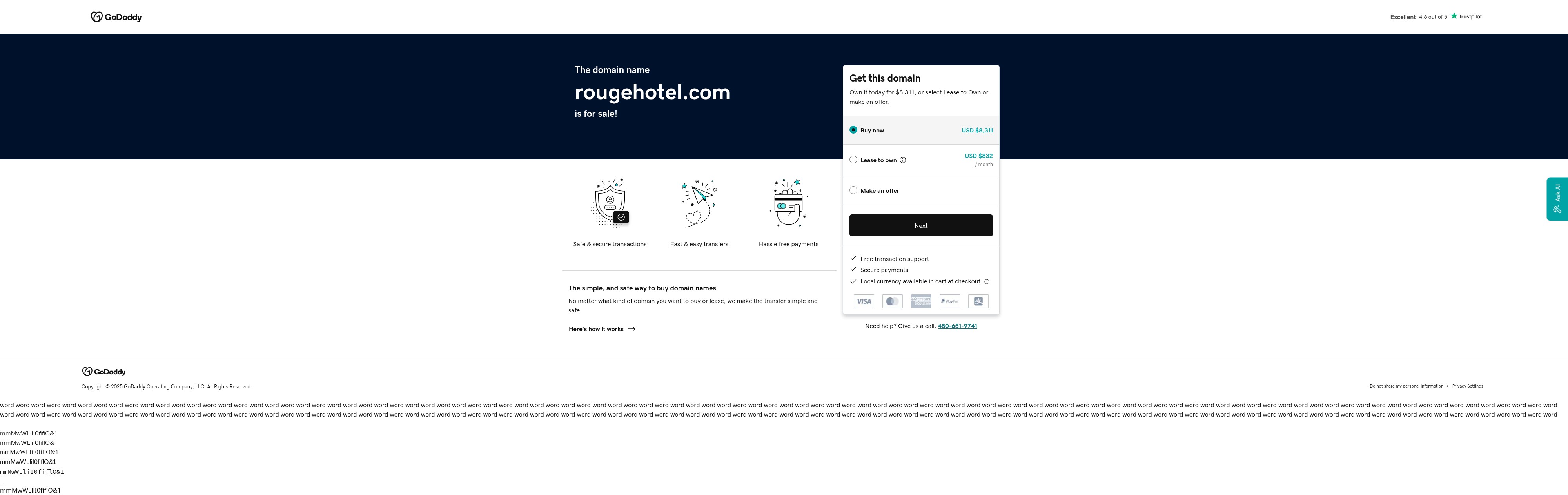 Screenshot of rougehotel.com