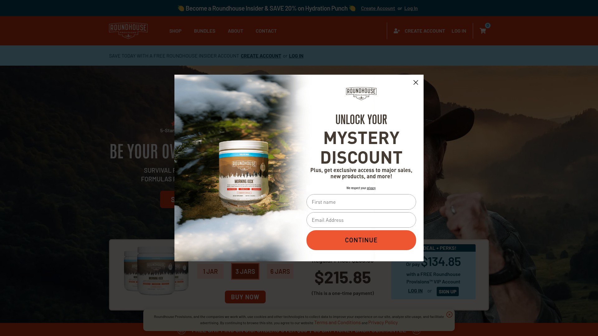 Screenshot of roundhouseprovisions.com