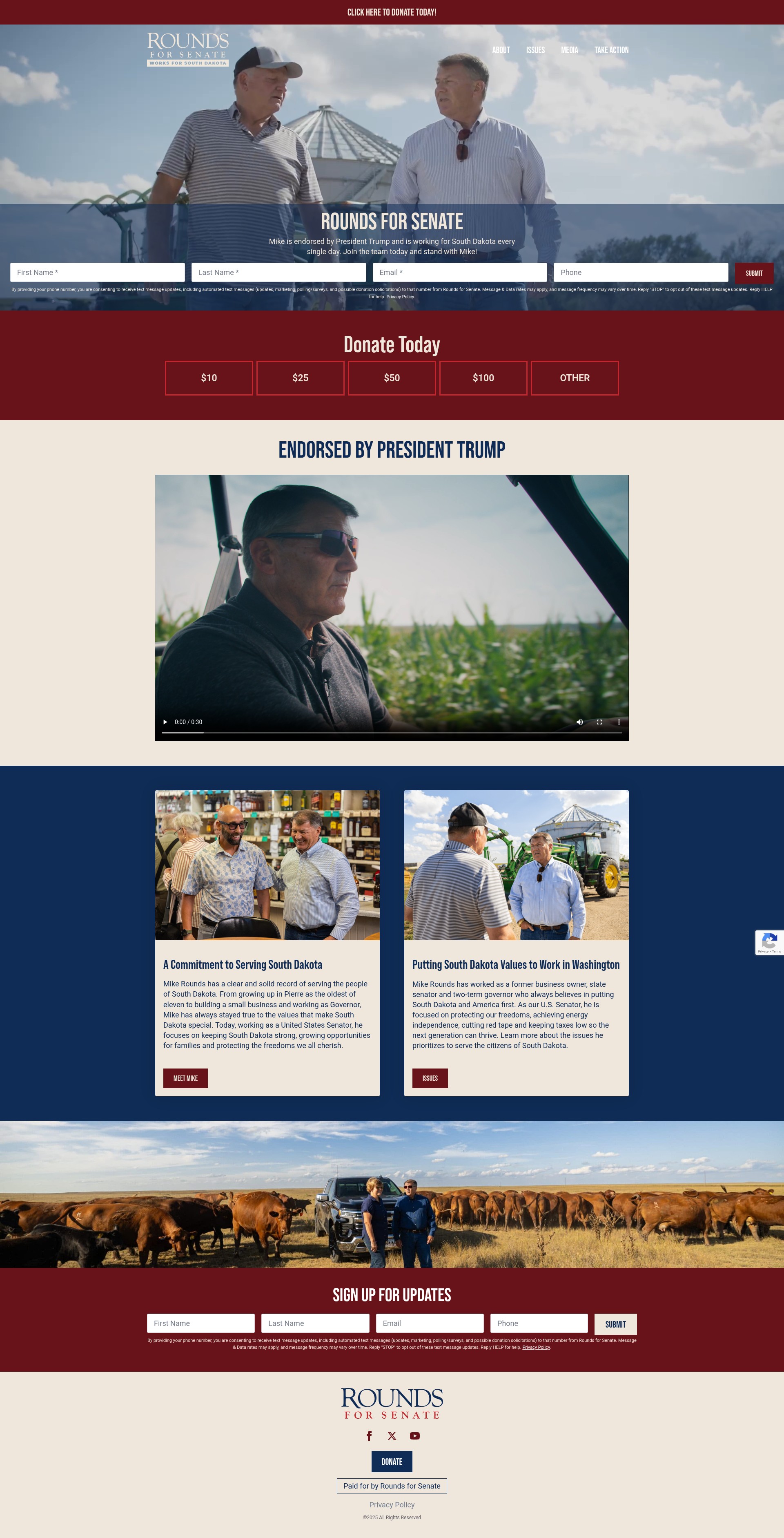 Screenshot of roundsforsenate.com