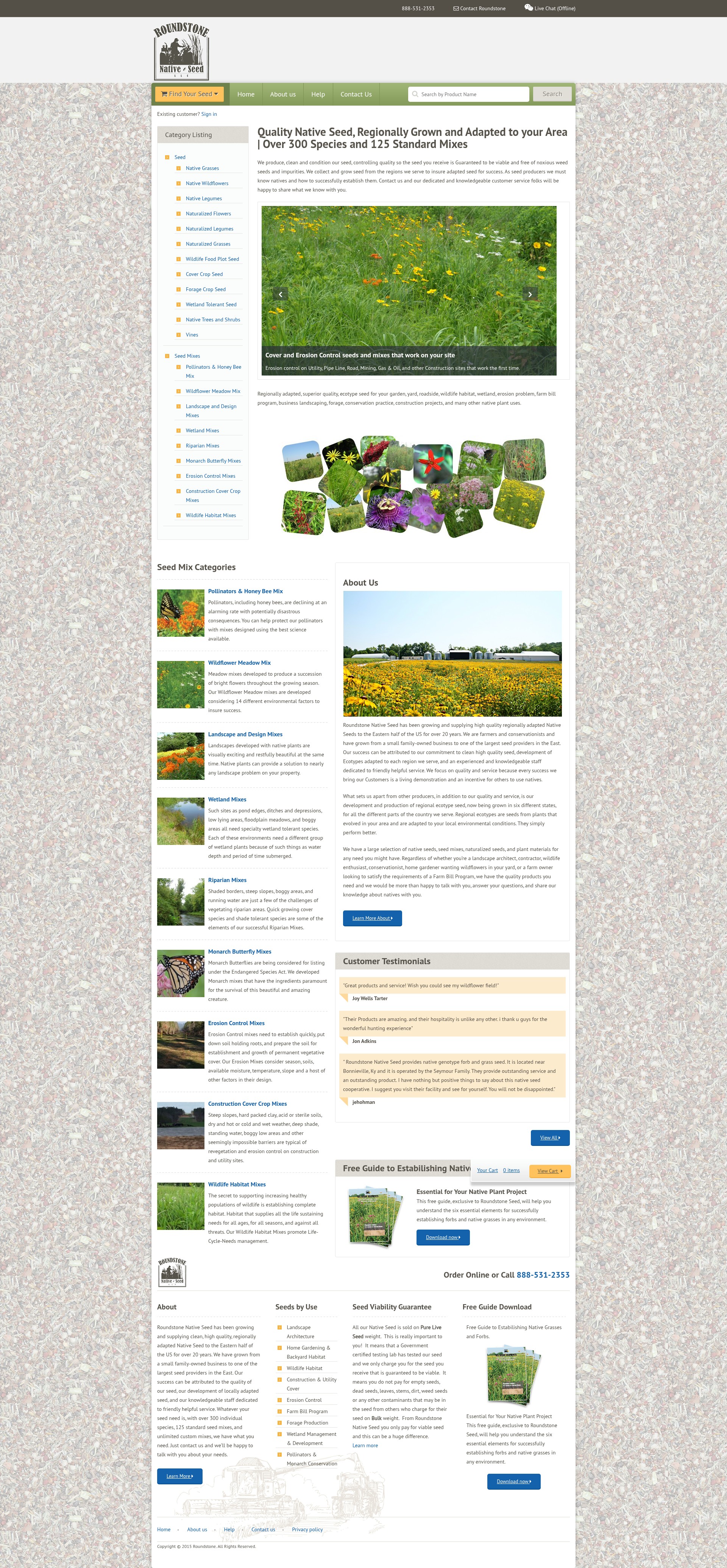 Screenshot of roundstoneseed.com