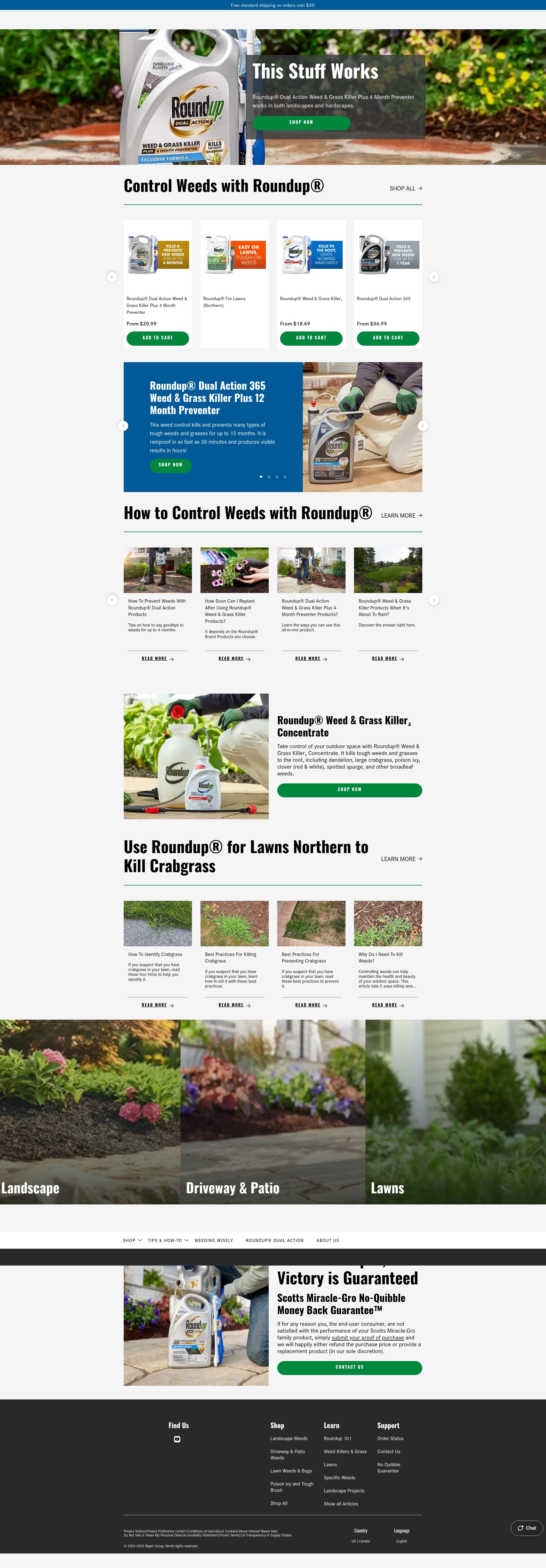 Screenshot of roundup.com