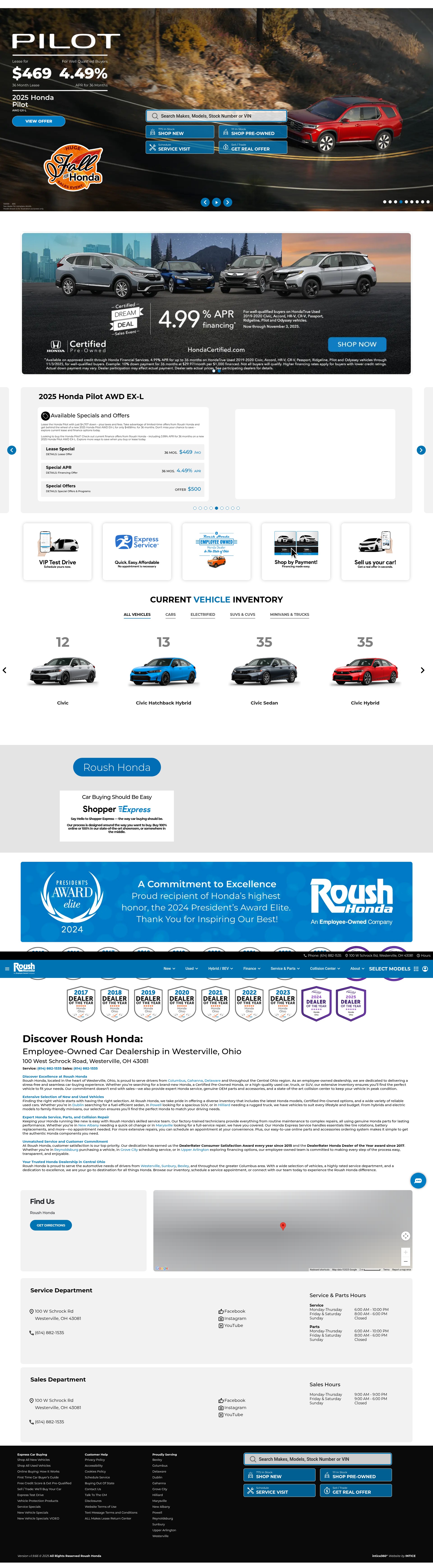 Screenshot of roushhonda.com