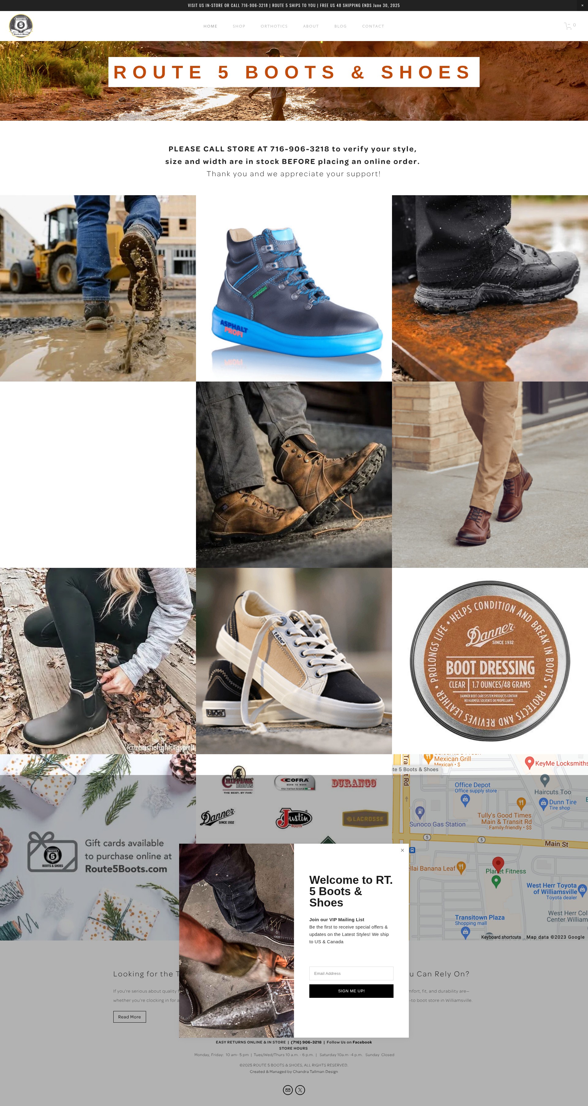 Screenshot of route5boots.com