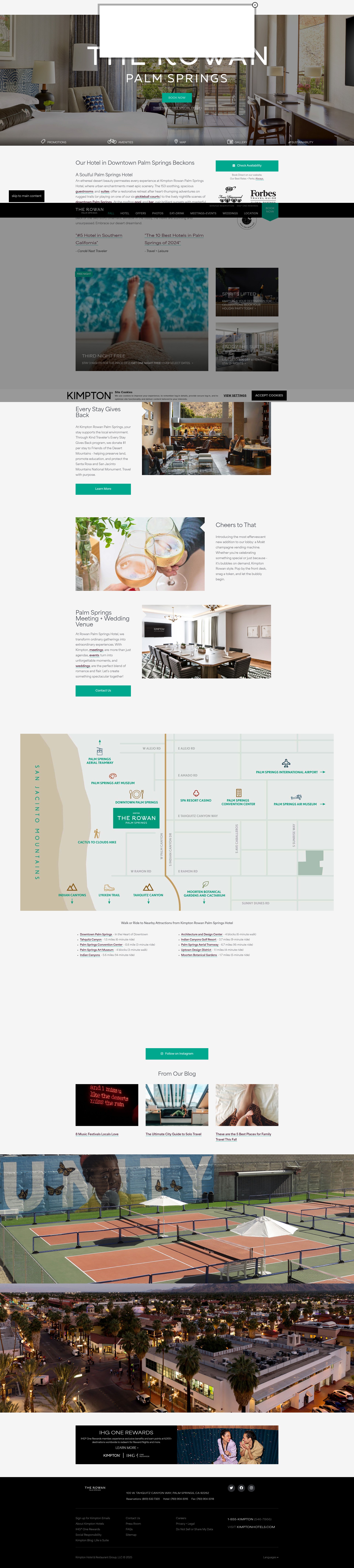Screenshot of rowanpalmsprings.com