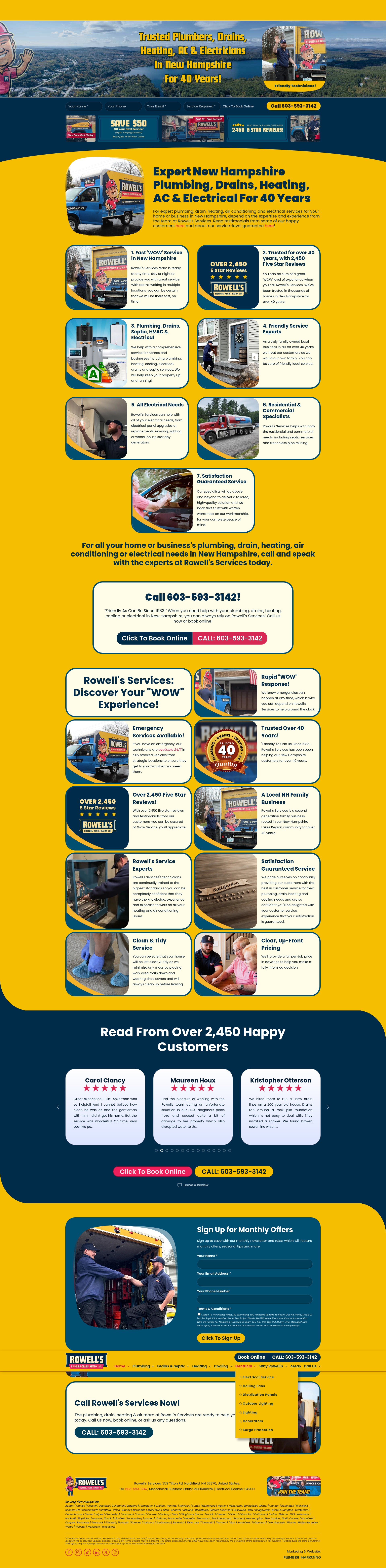 Screenshot of rowellservices.com