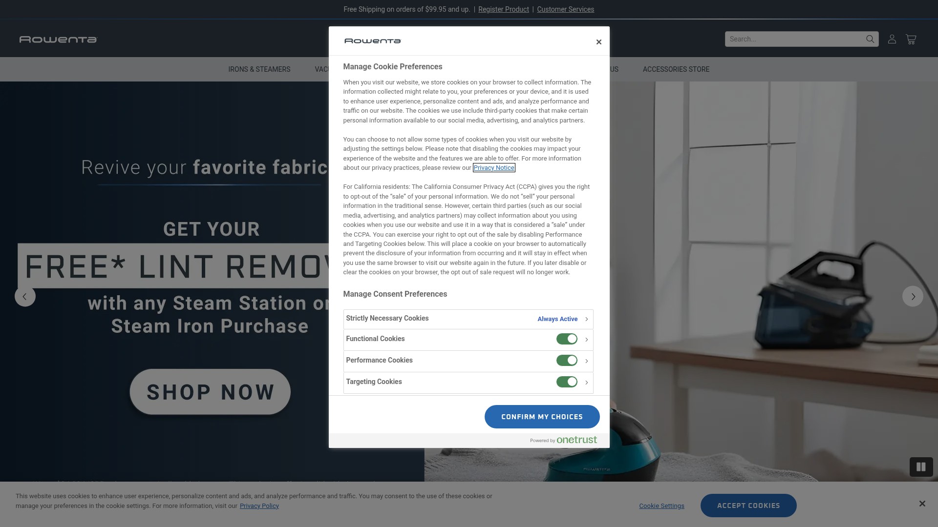 Screenshot of rowentausa.com