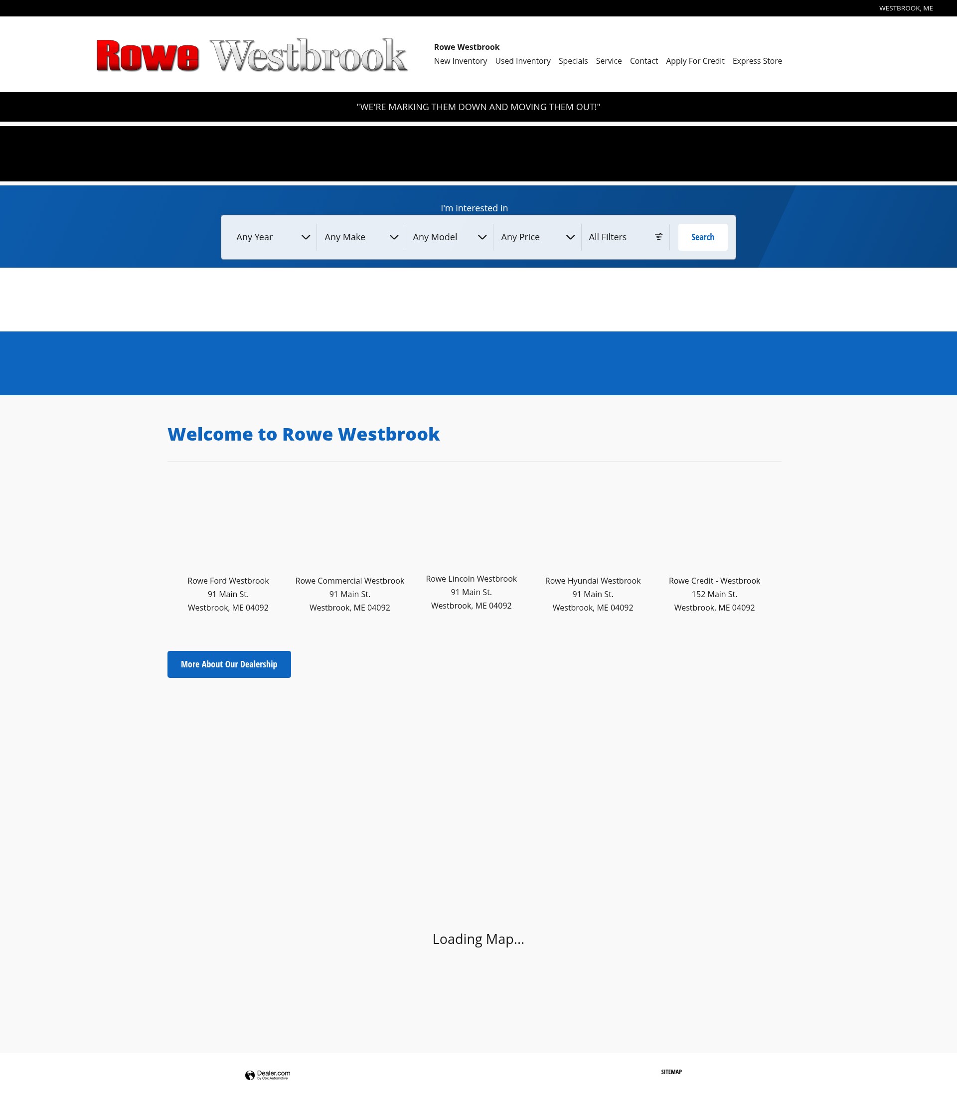 Screenshot of rowewestbrook.com