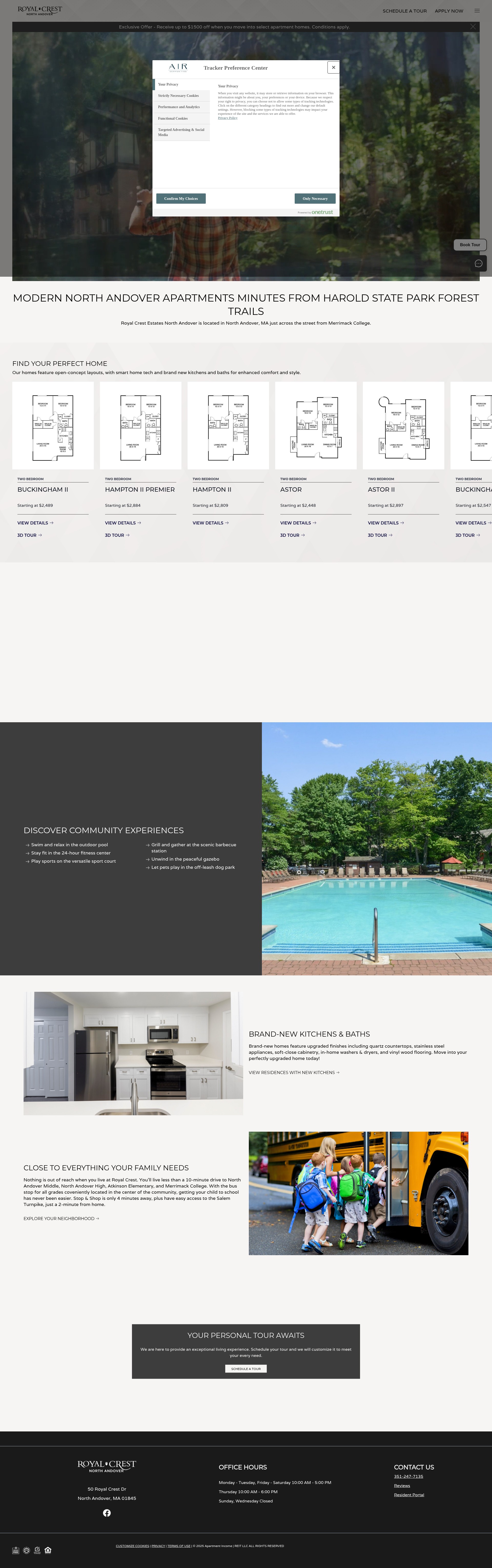 Screenshot of royalcrestnorthandover.com