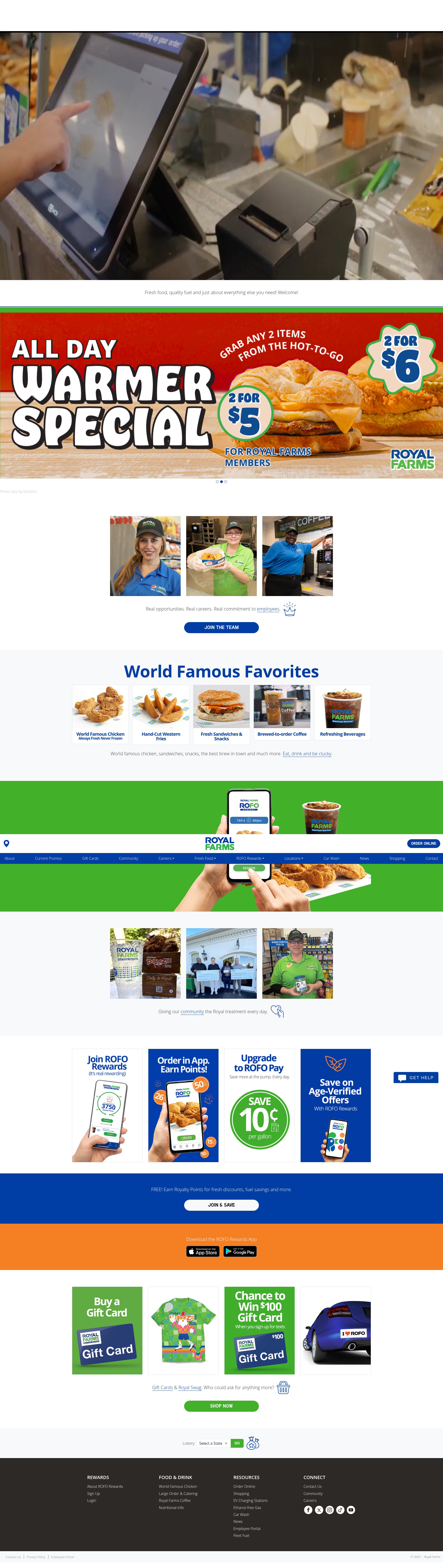 Screenshot of royalfarms.com