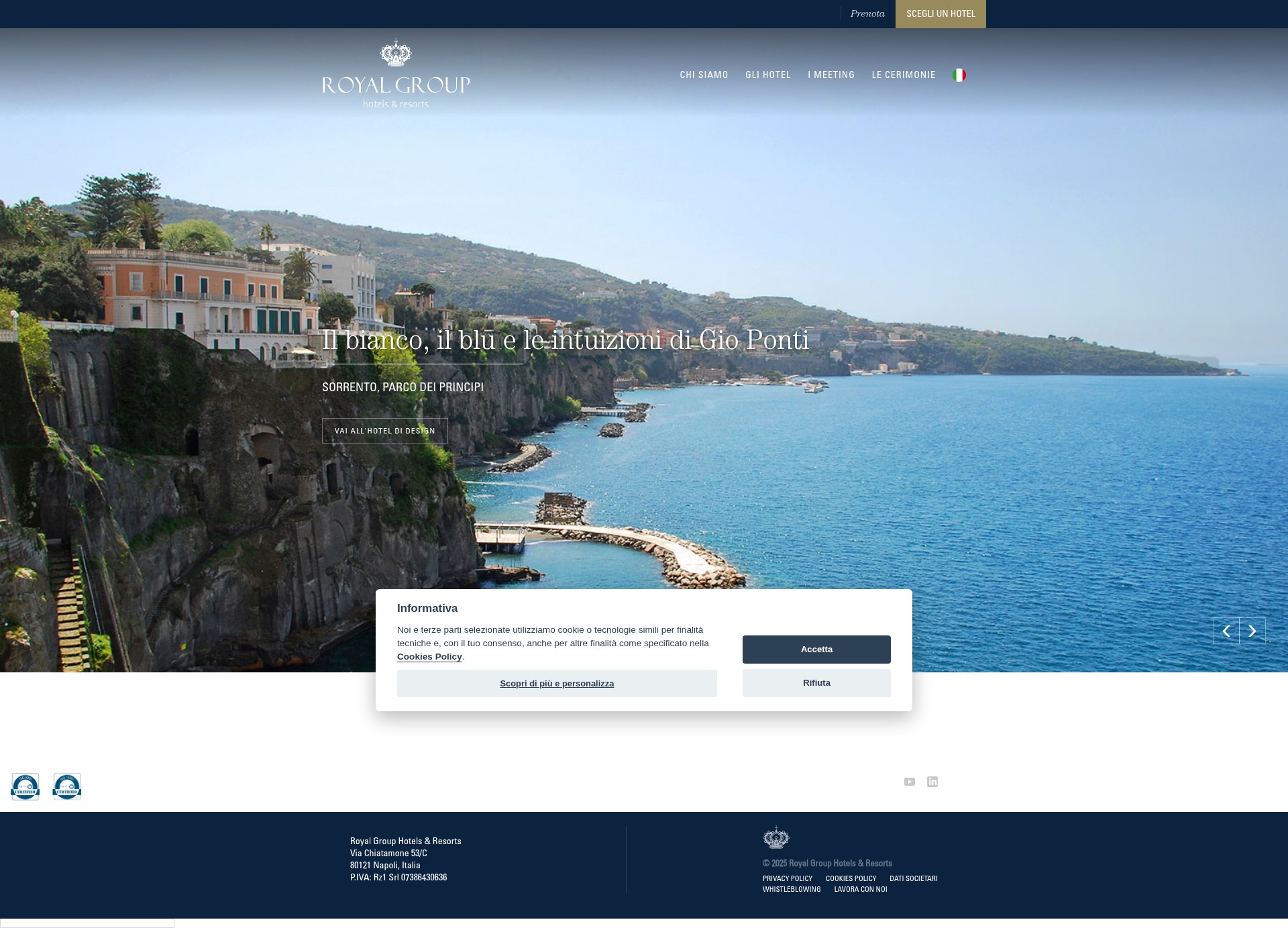 Screenshot of royalgroup.it