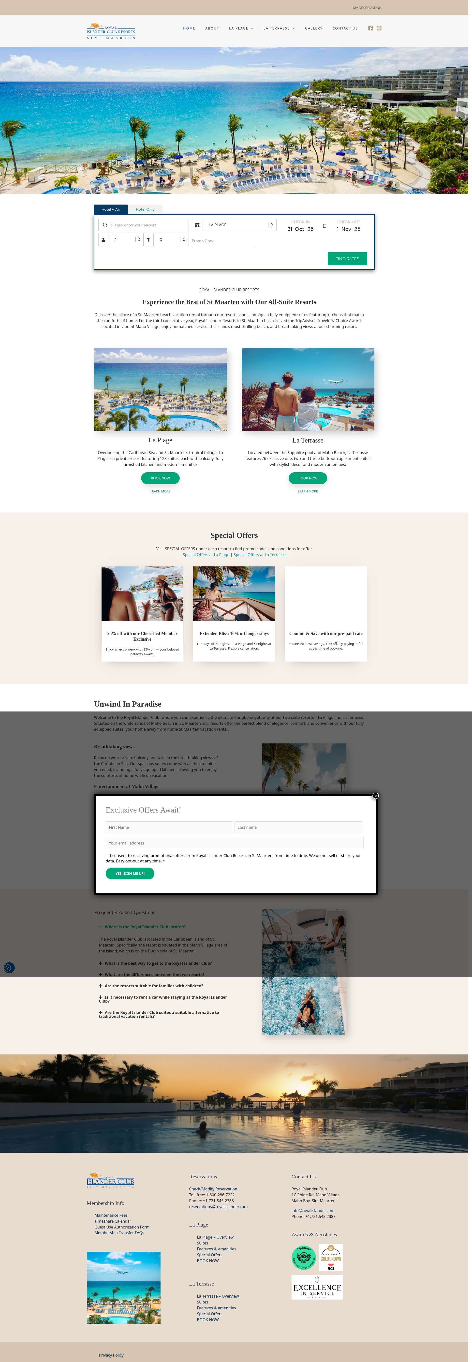 Screenshot of royalislander.com