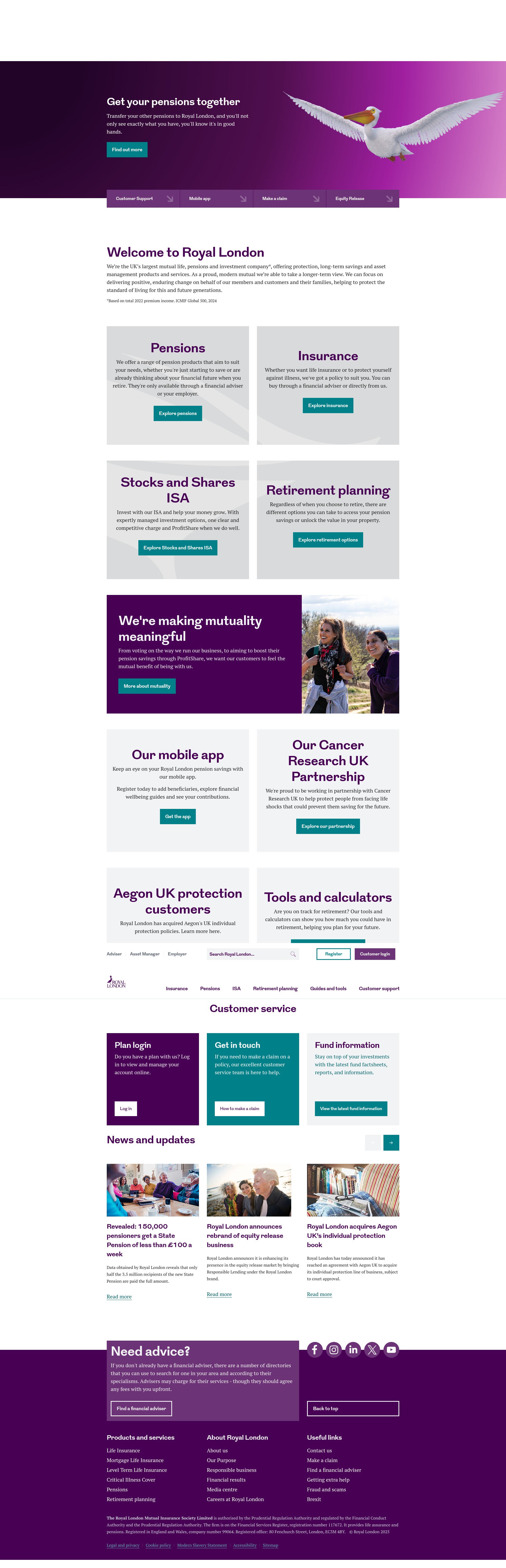 Screenshot of royallondon.com
