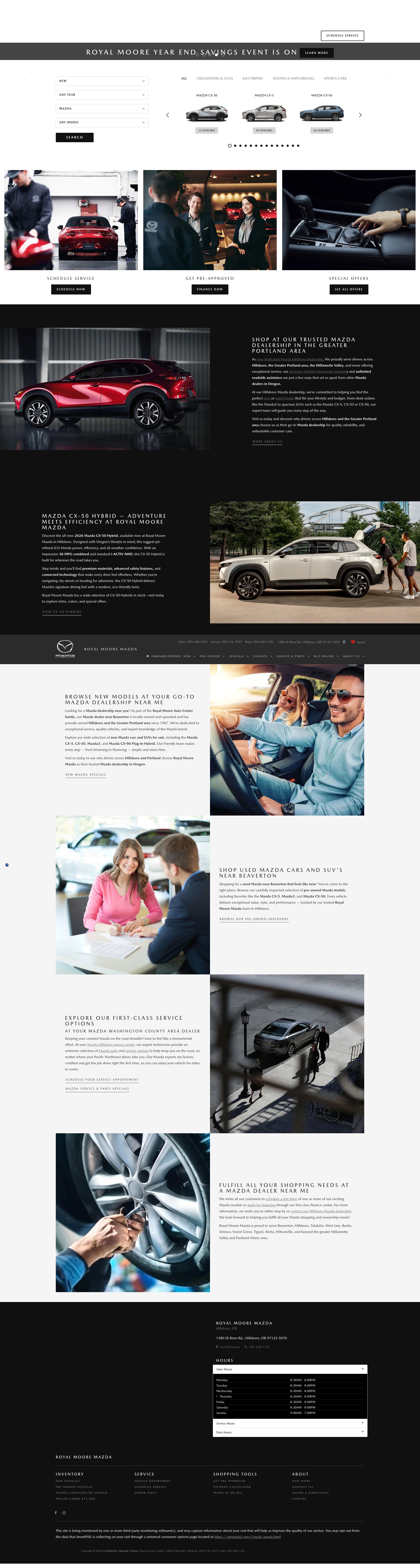 Screenshot of royalmooremazda.com