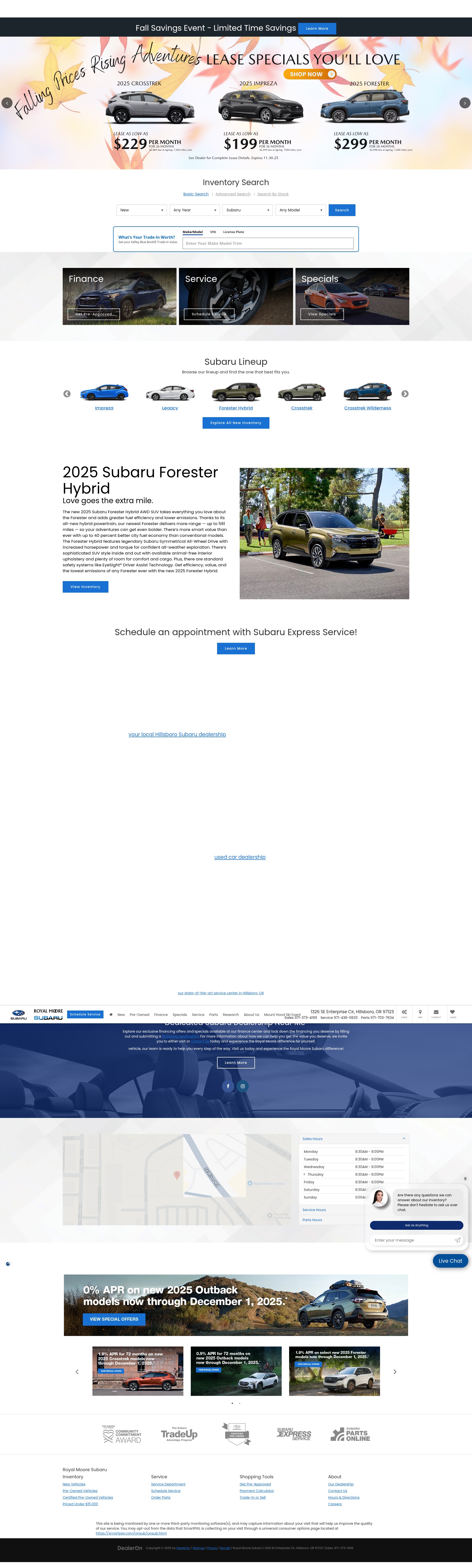 Screenshot of royalmooresubaru.net