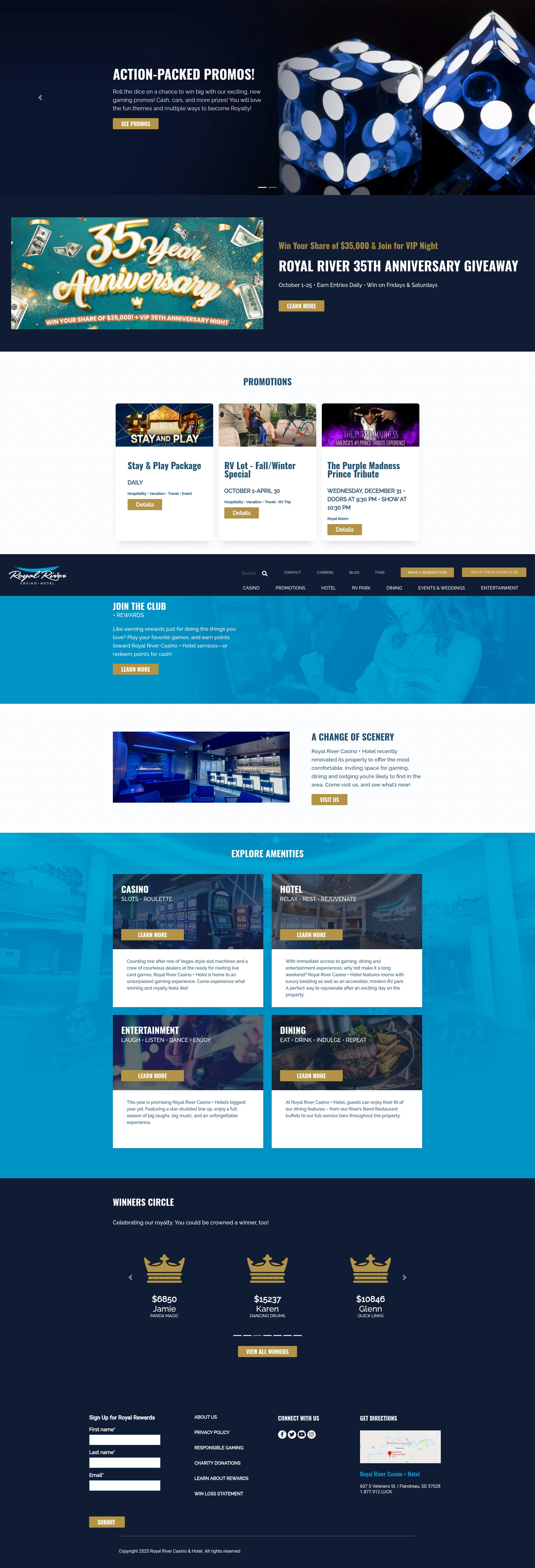 Screenshot of royalrivercasino.com
