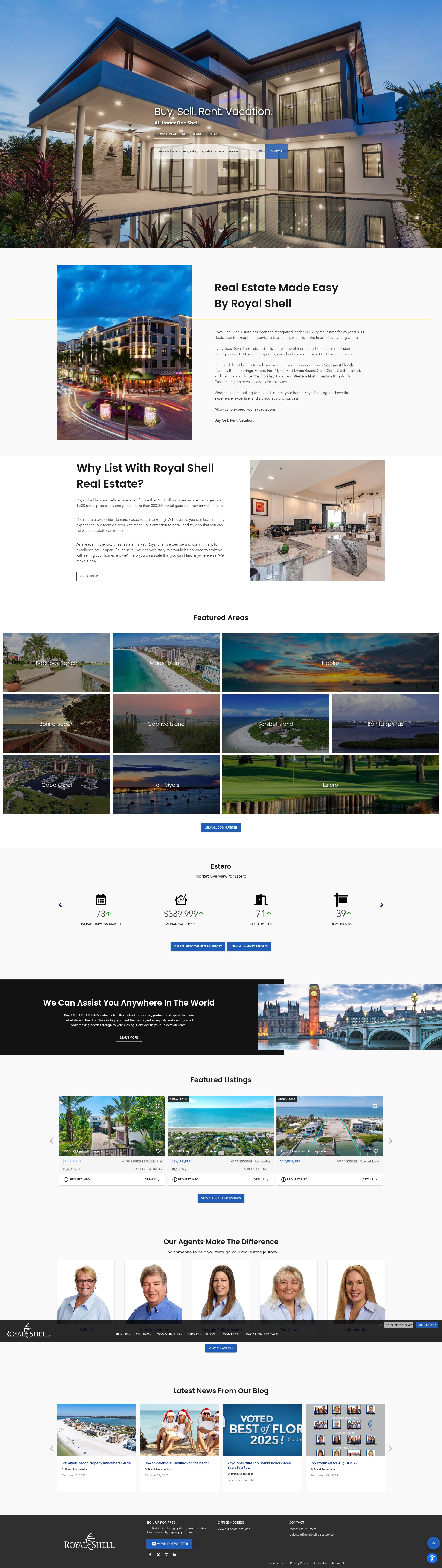 Screenshot of royalshellrealestate.com