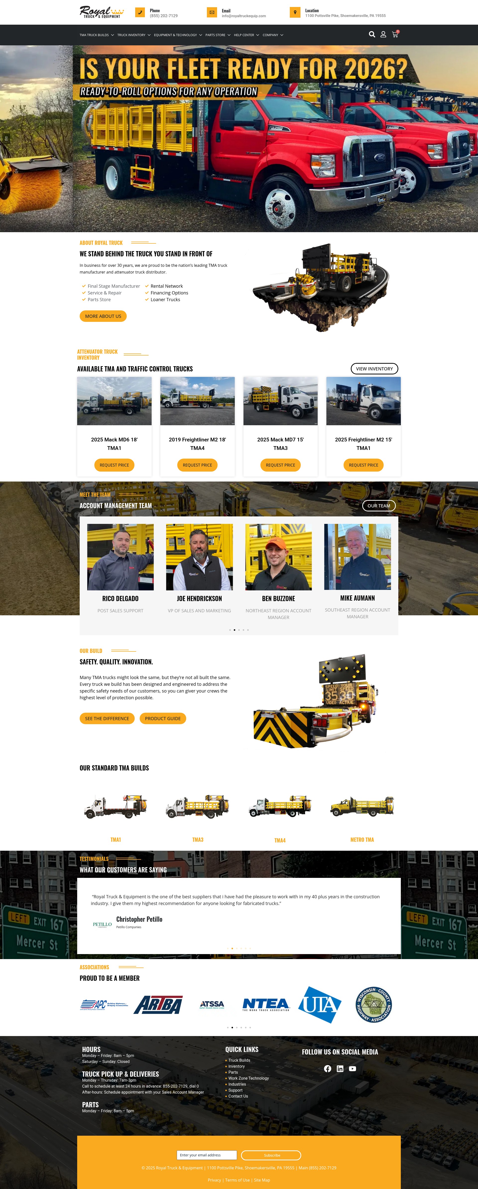 Screenshot of royaltruckandequipment.com