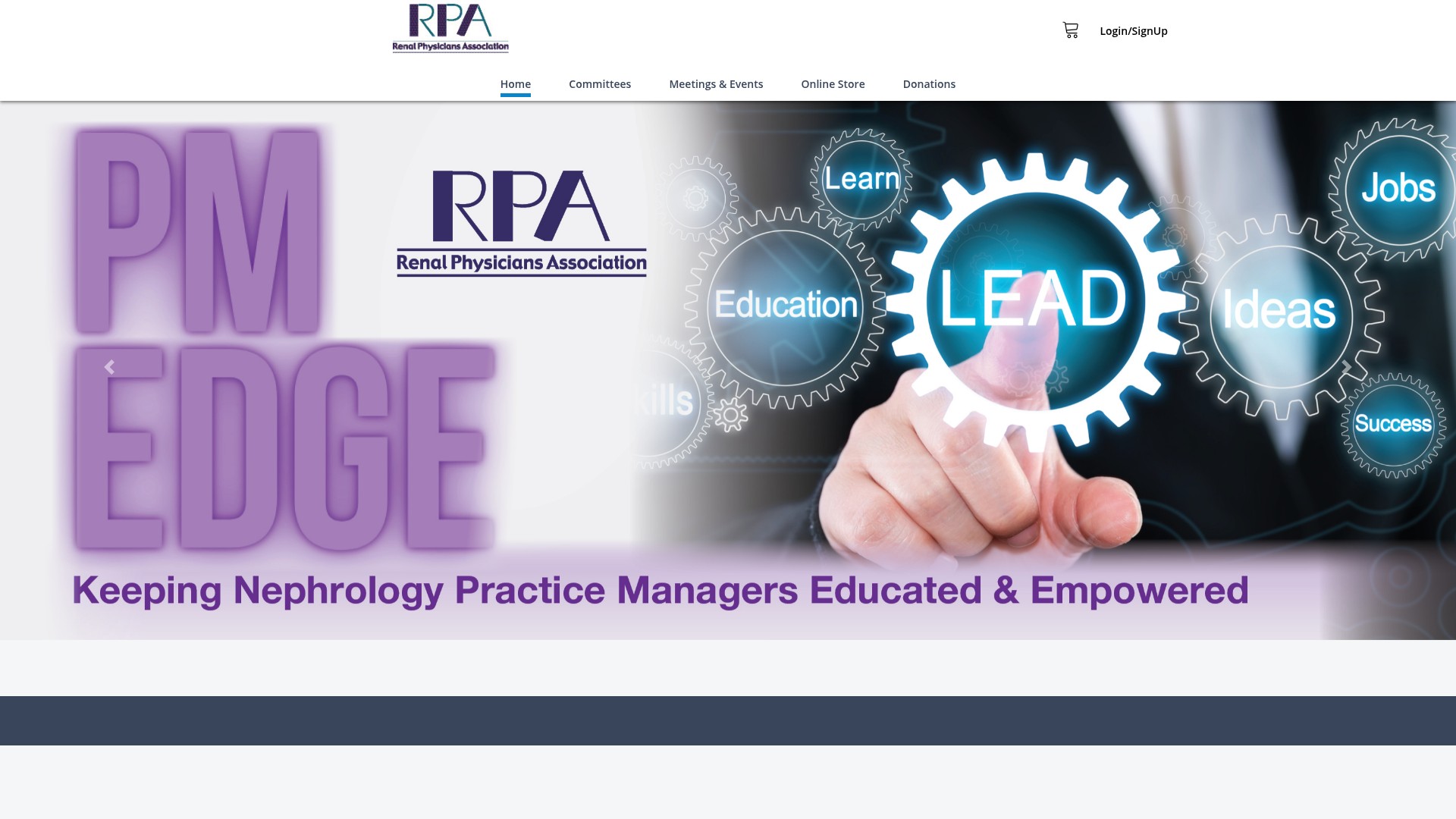 Screenshot of rpa.users.membersuite.com