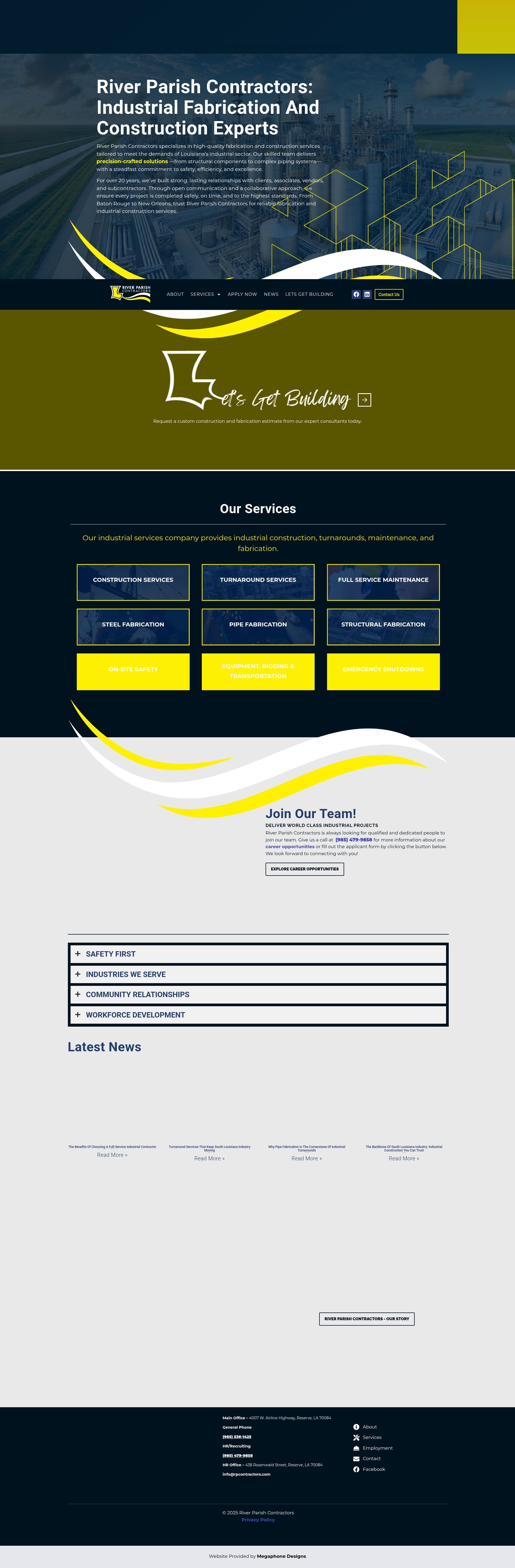 Screenshot of rpcontractors.com