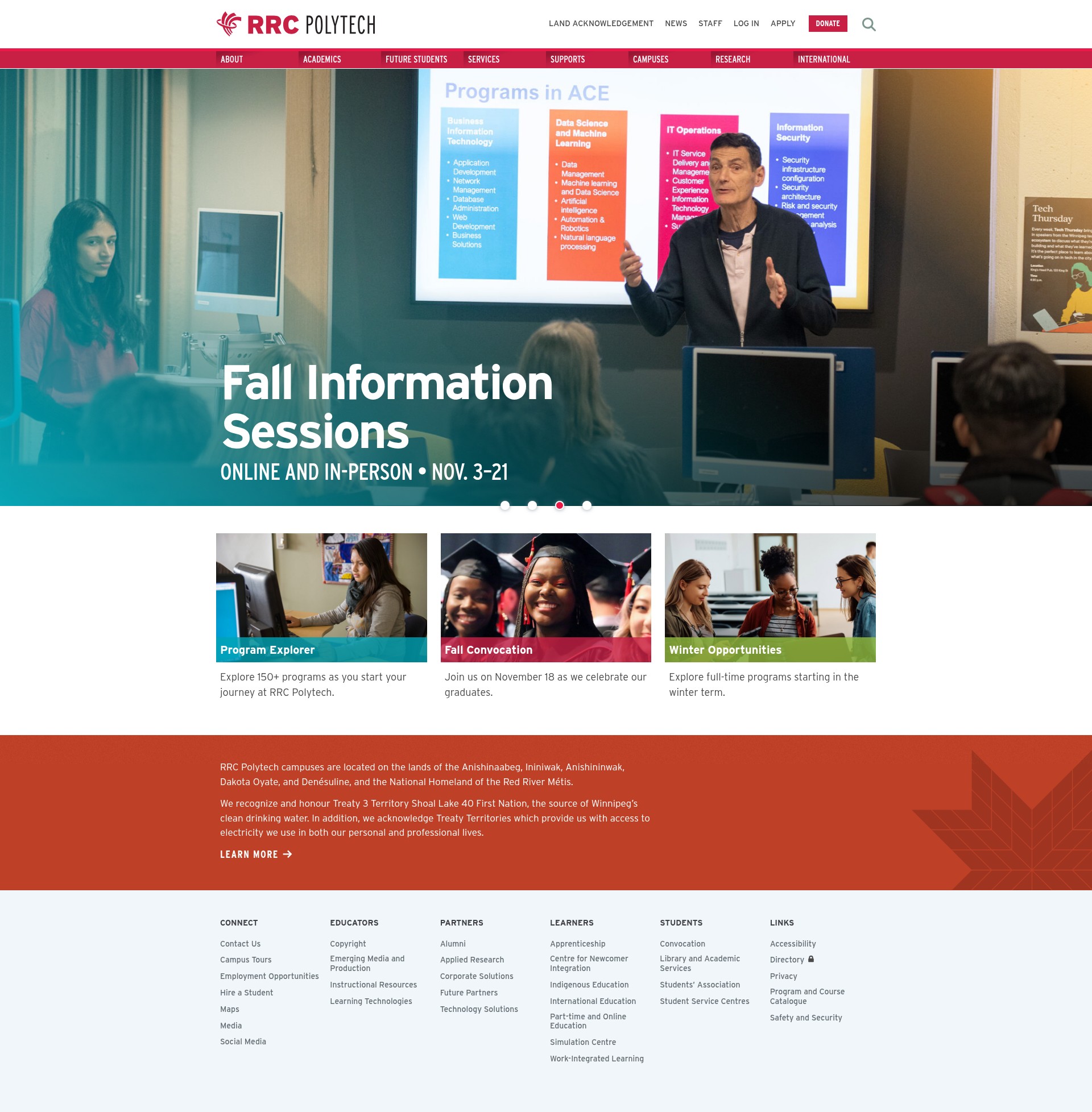 Screenshot of rrc.ca