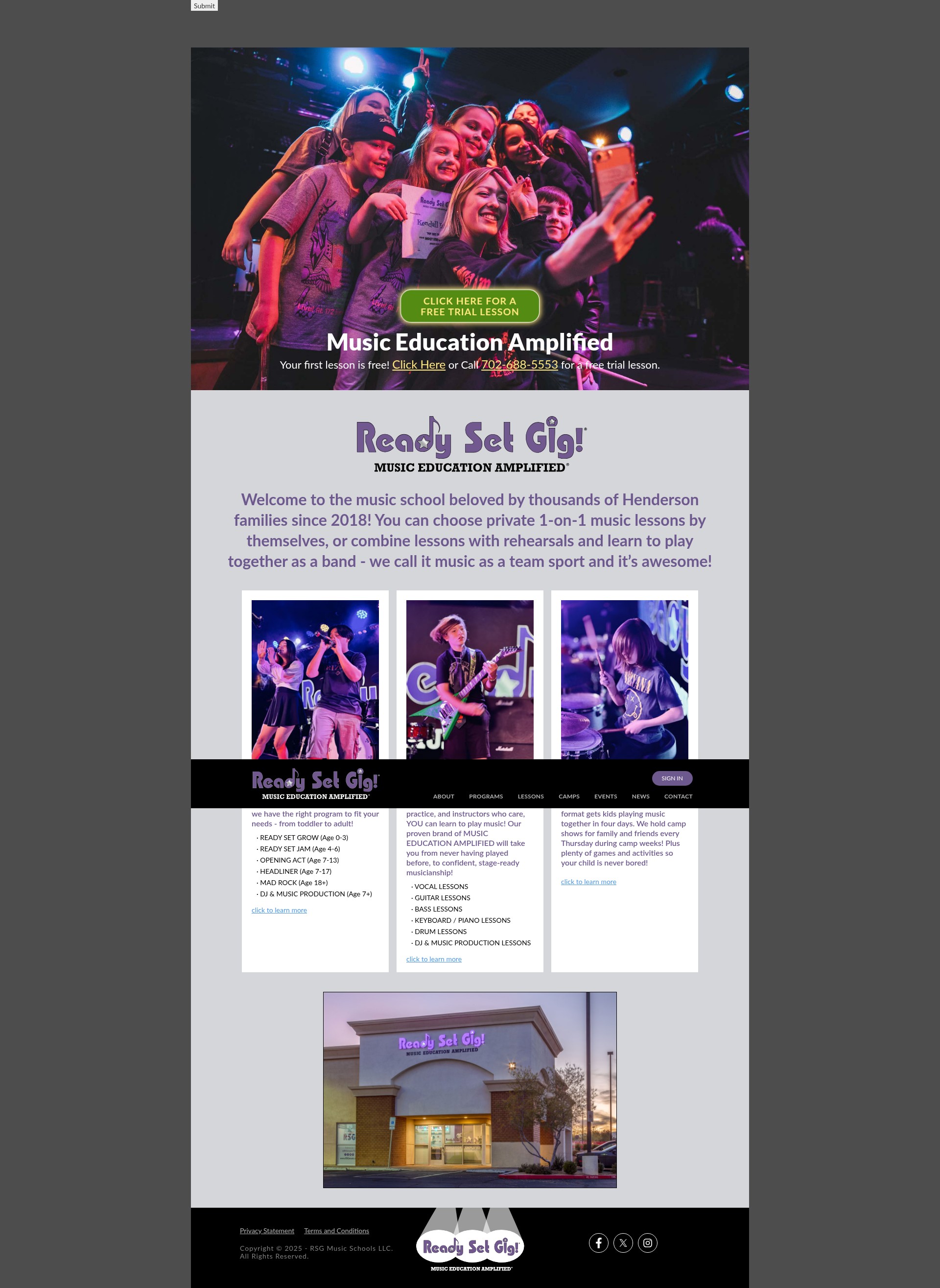 Screenshot of rsgmusic.com