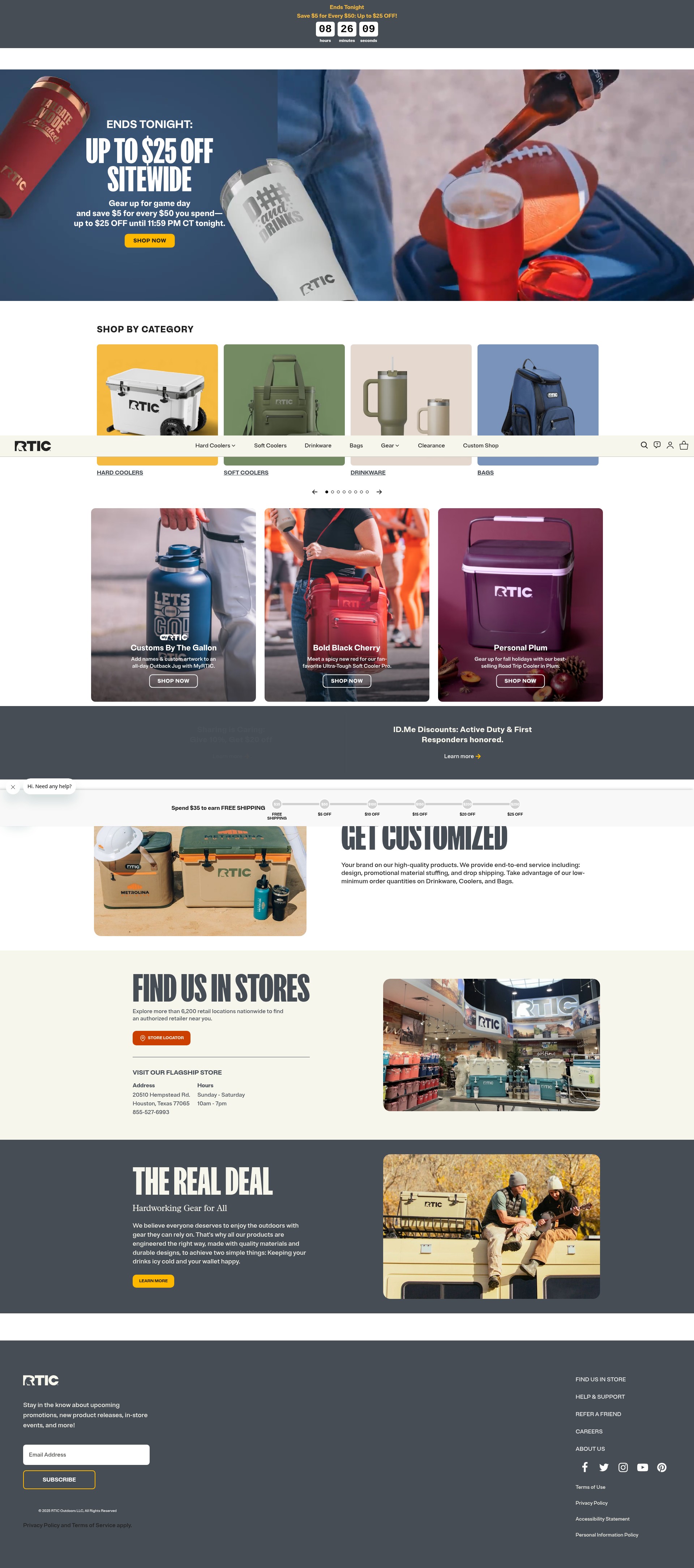 Screenshot of rticoutdoors.com