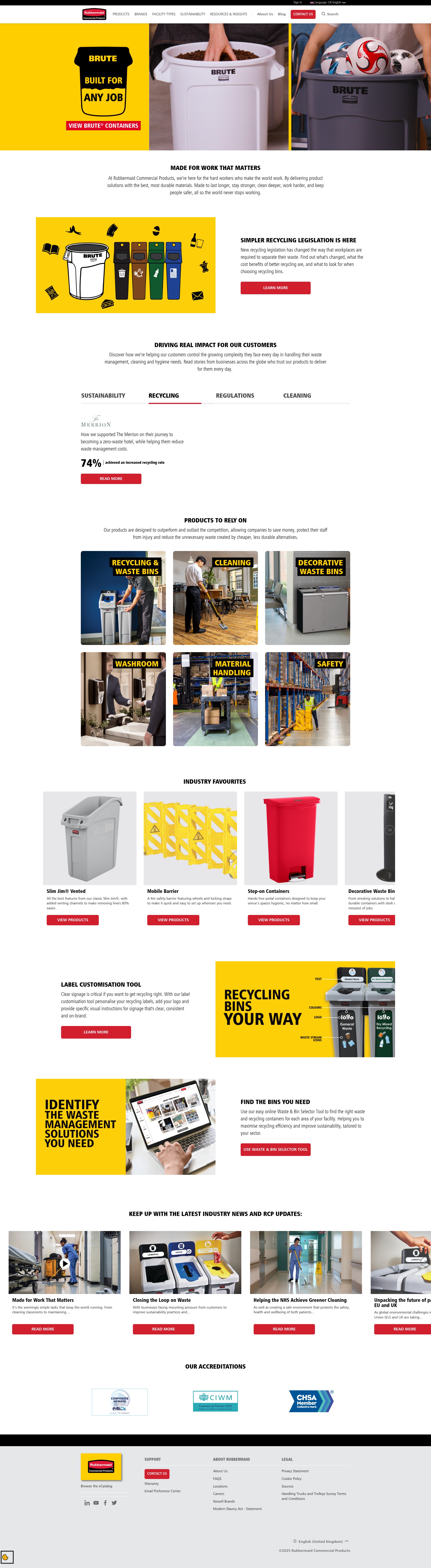Screenshot of rubbermaid.eu