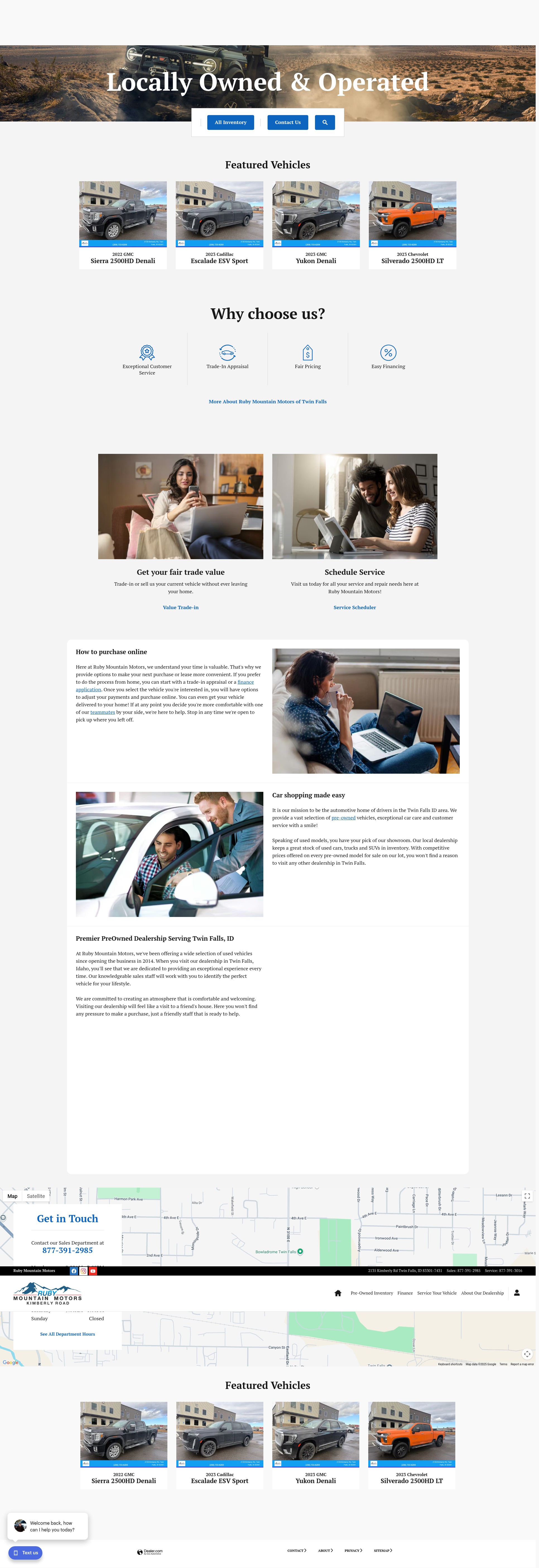 Screenshot of rubymountainmotors.com
