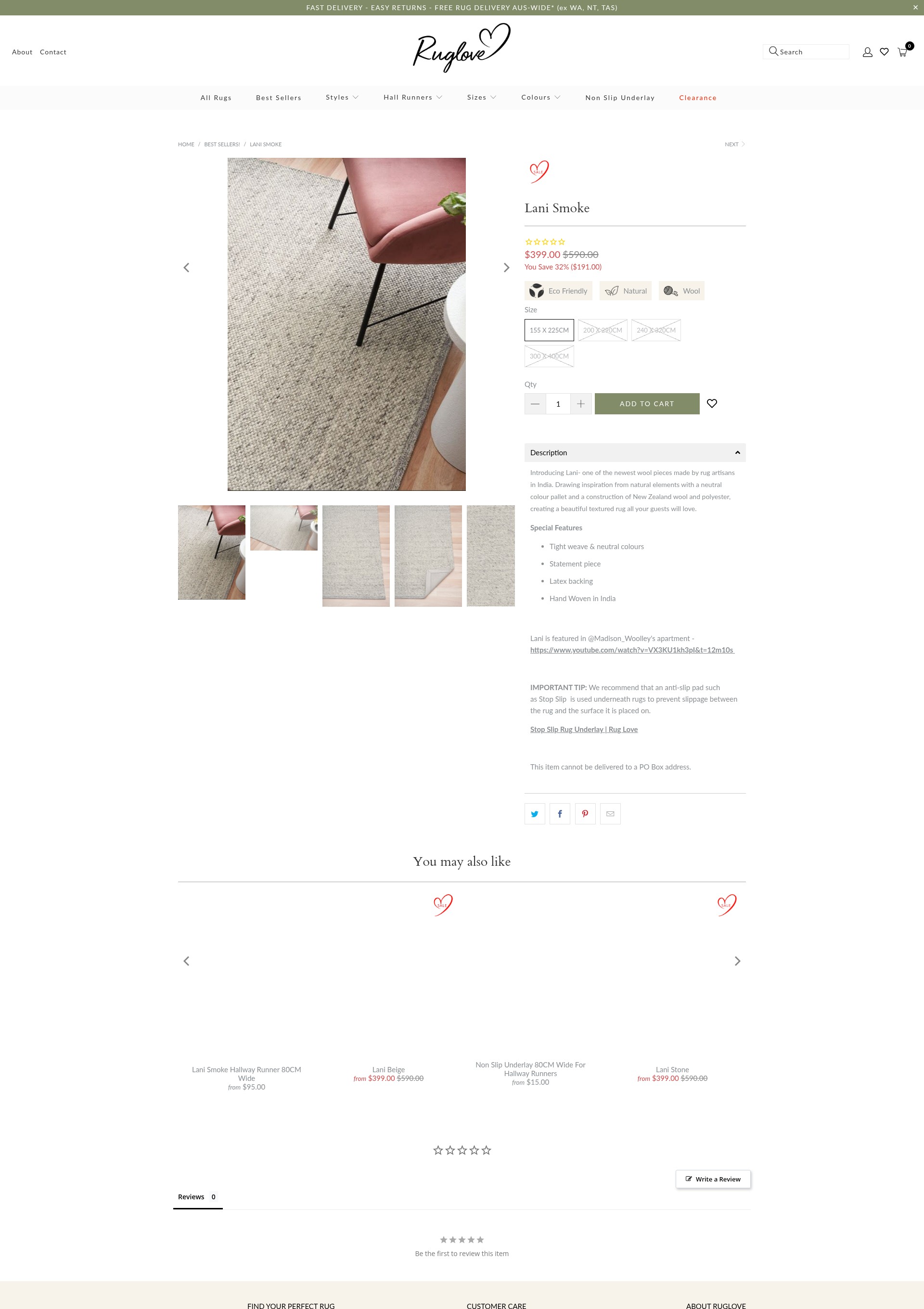 Screenshot of ruglove.com.au