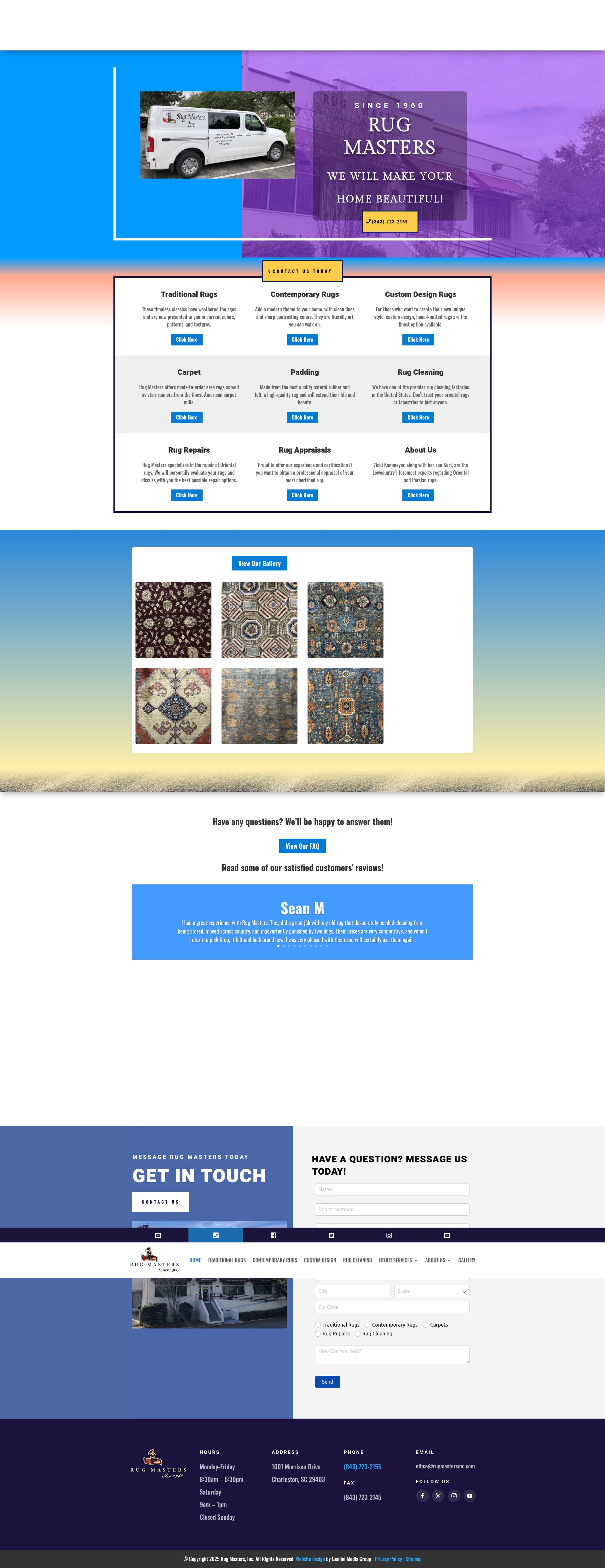 Screenshot of rugmastersinc.com