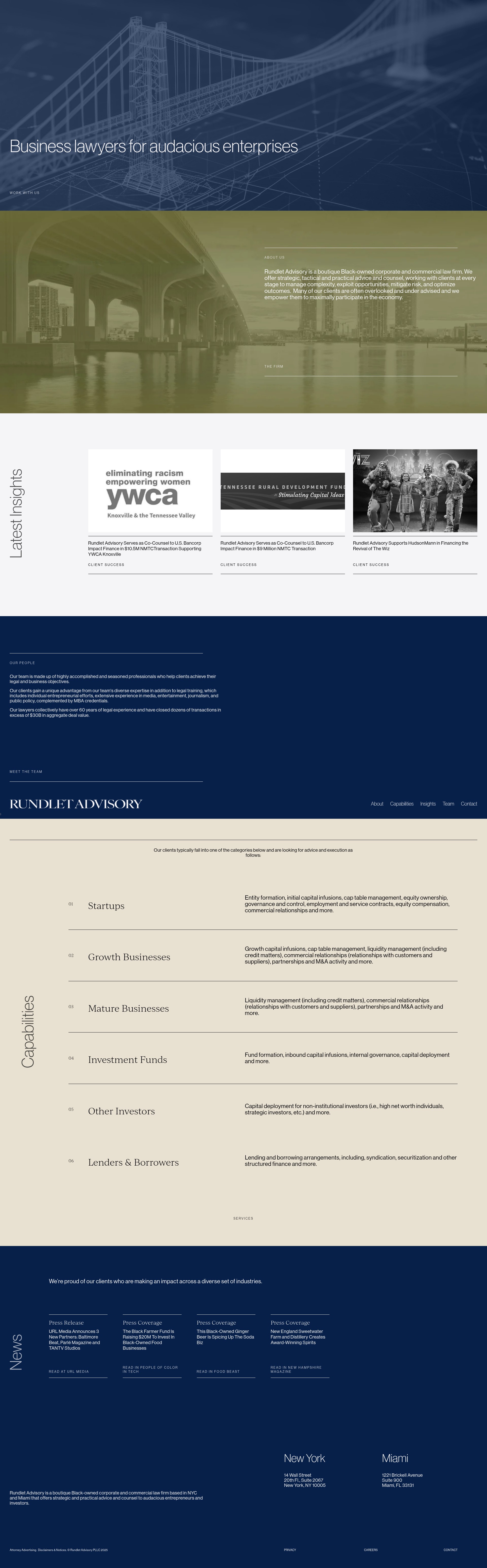 Screenshot of rundletadvisory.com