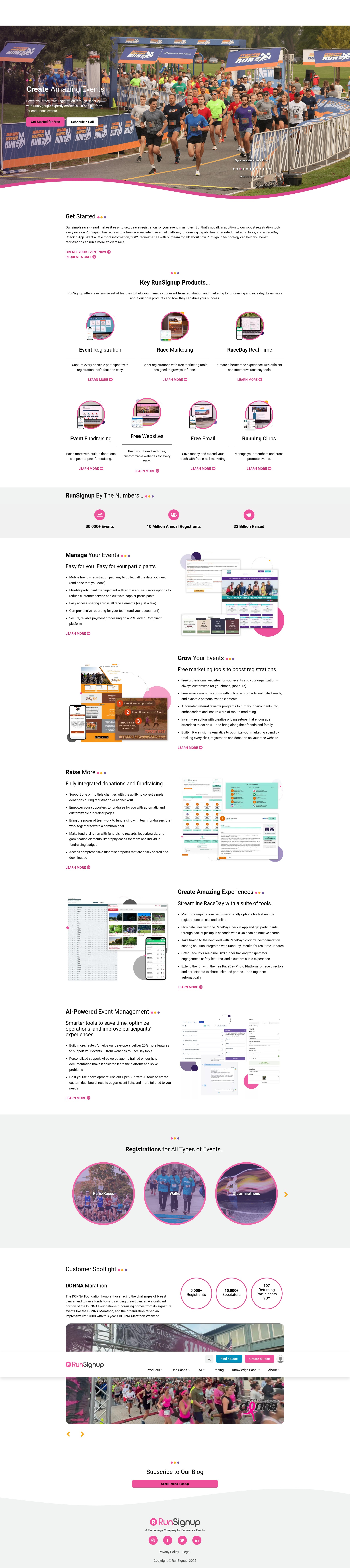 Screenshot of runsignup.com
