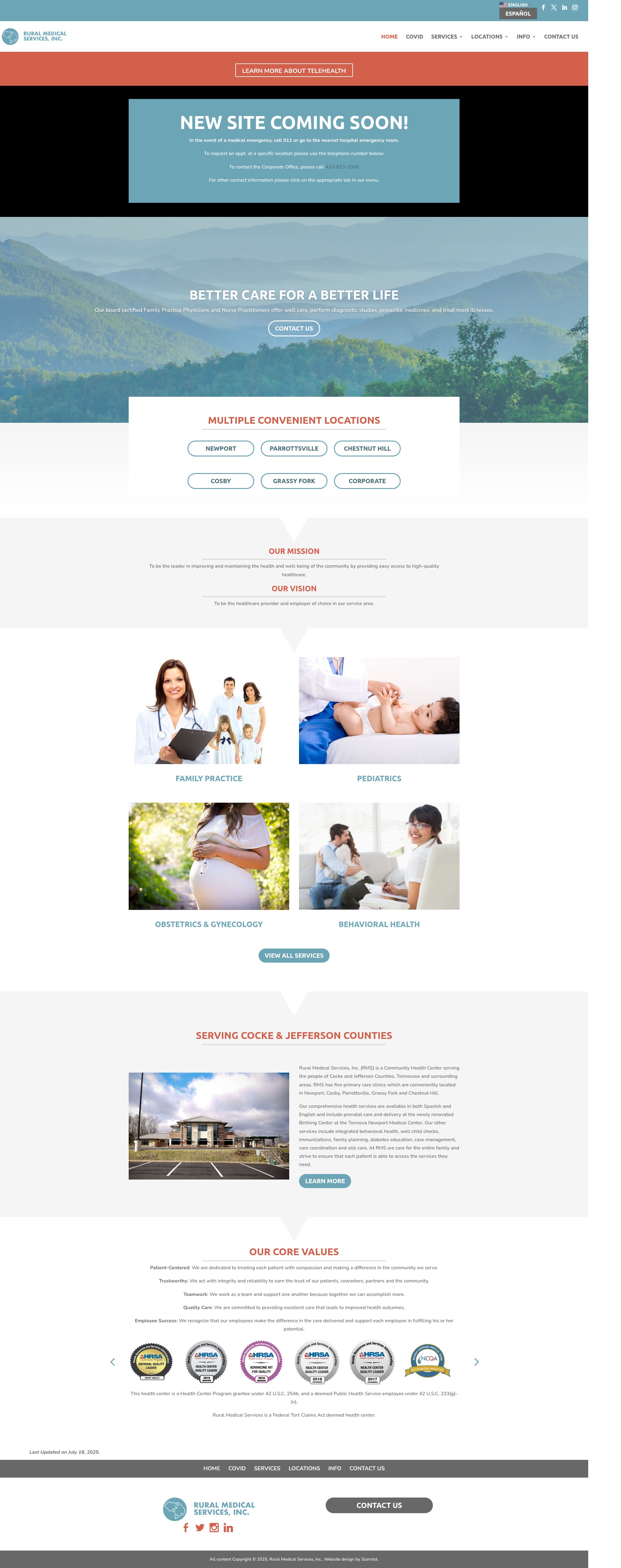 Screenshot of ruralmedicalservices.org