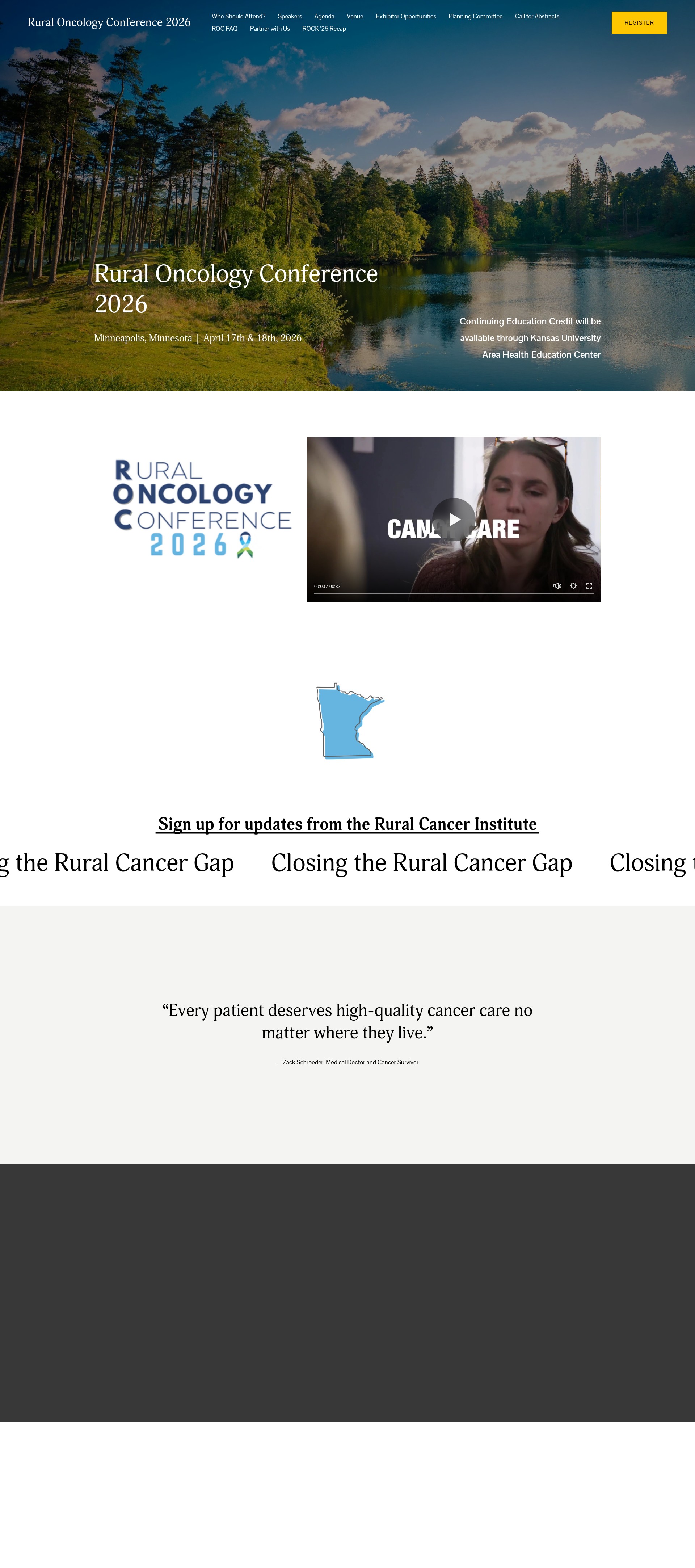 Screenshot of ruraloncologyconference.org