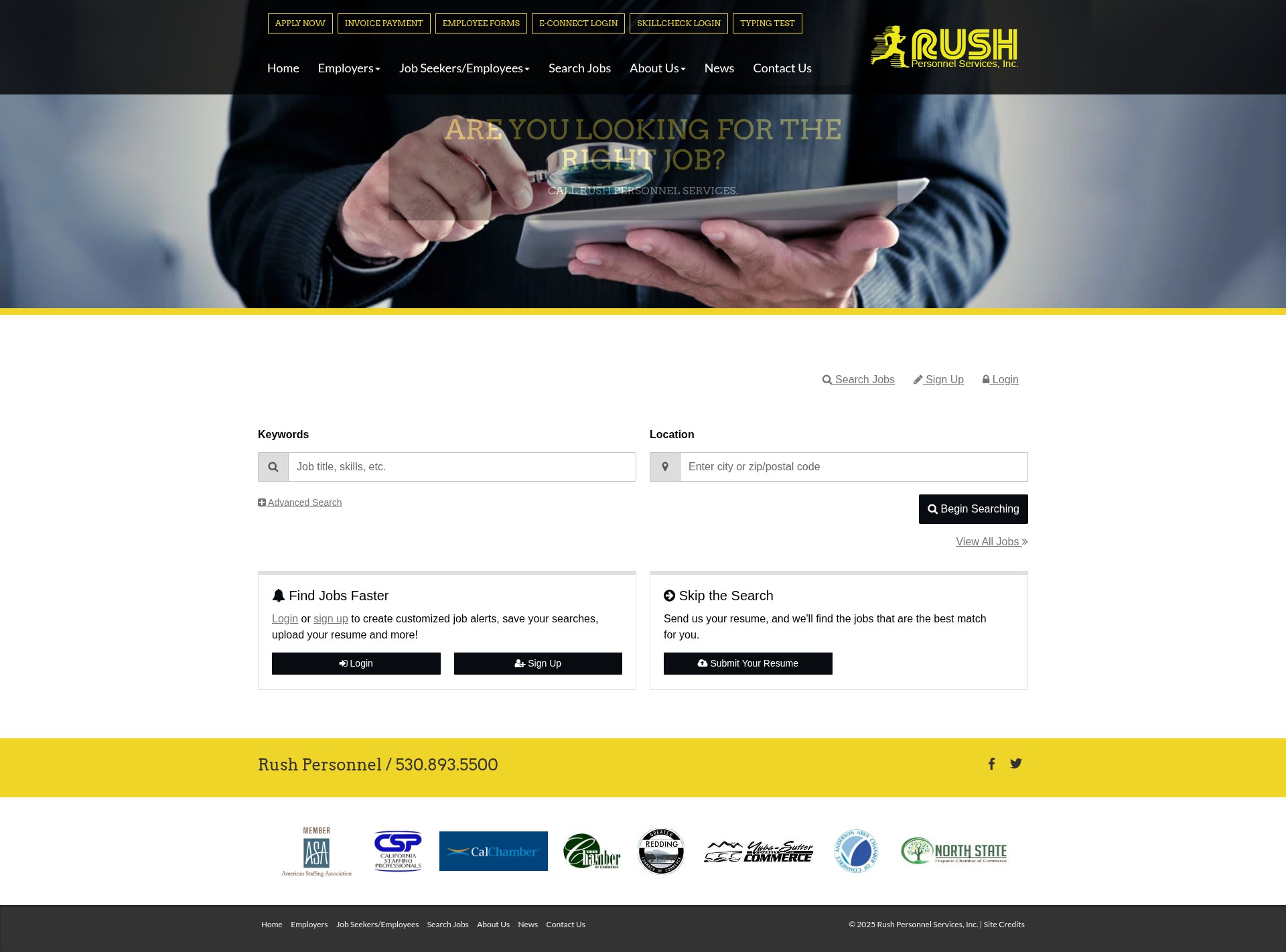 Screenshot of rush-personnel.com