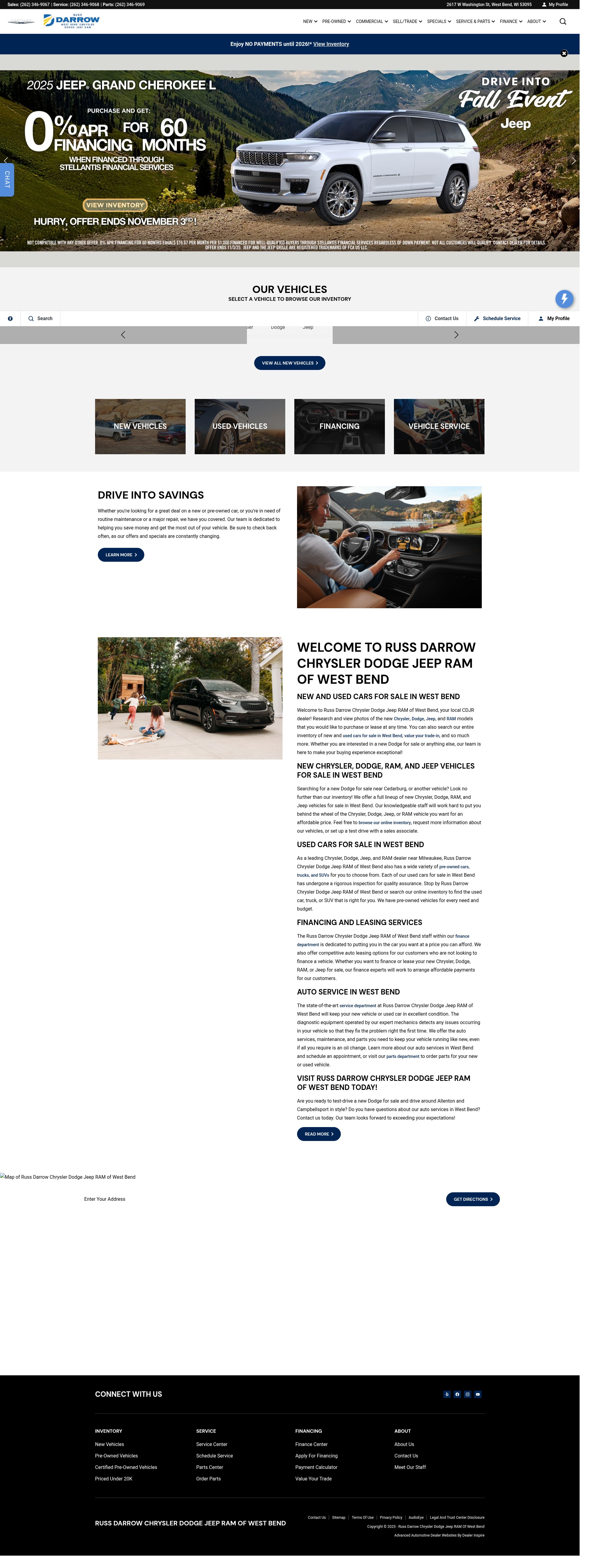 Screenshot of russdarrowchryslerdodgejeep.com