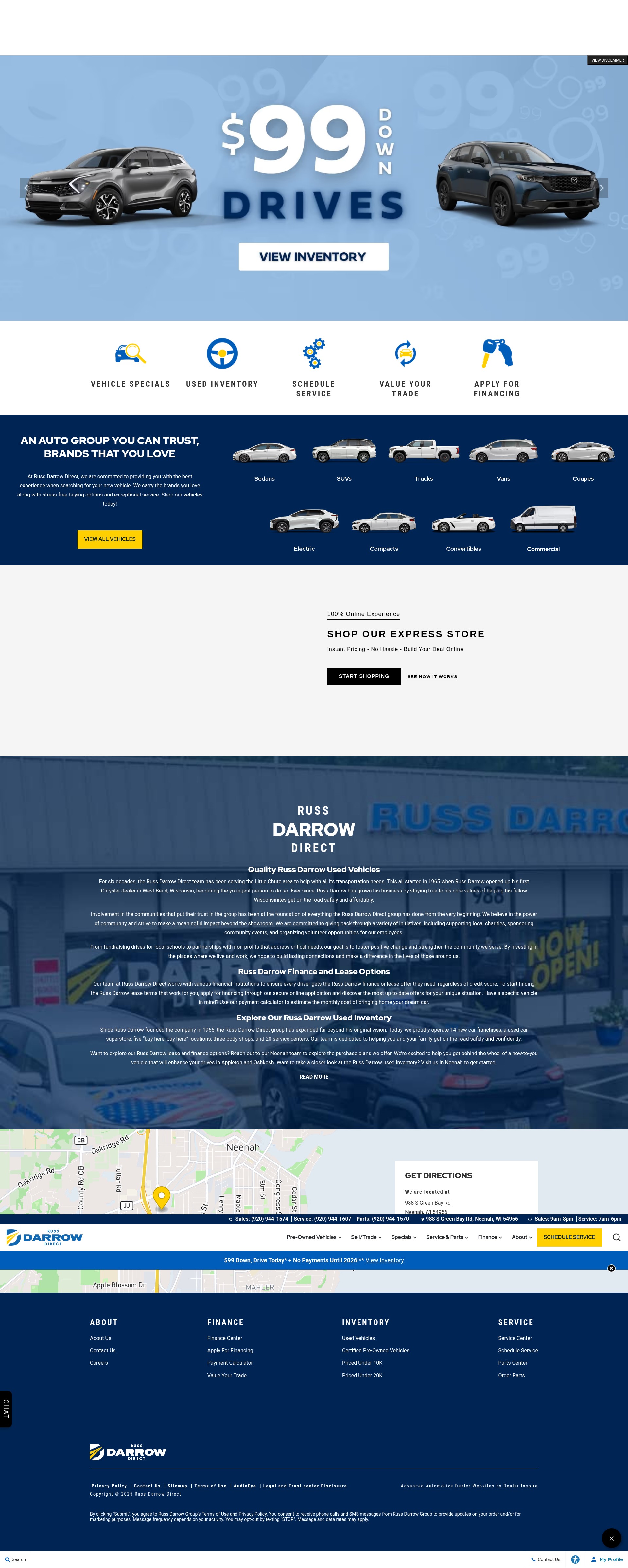 Screenshot of russdarrowdirect.com
