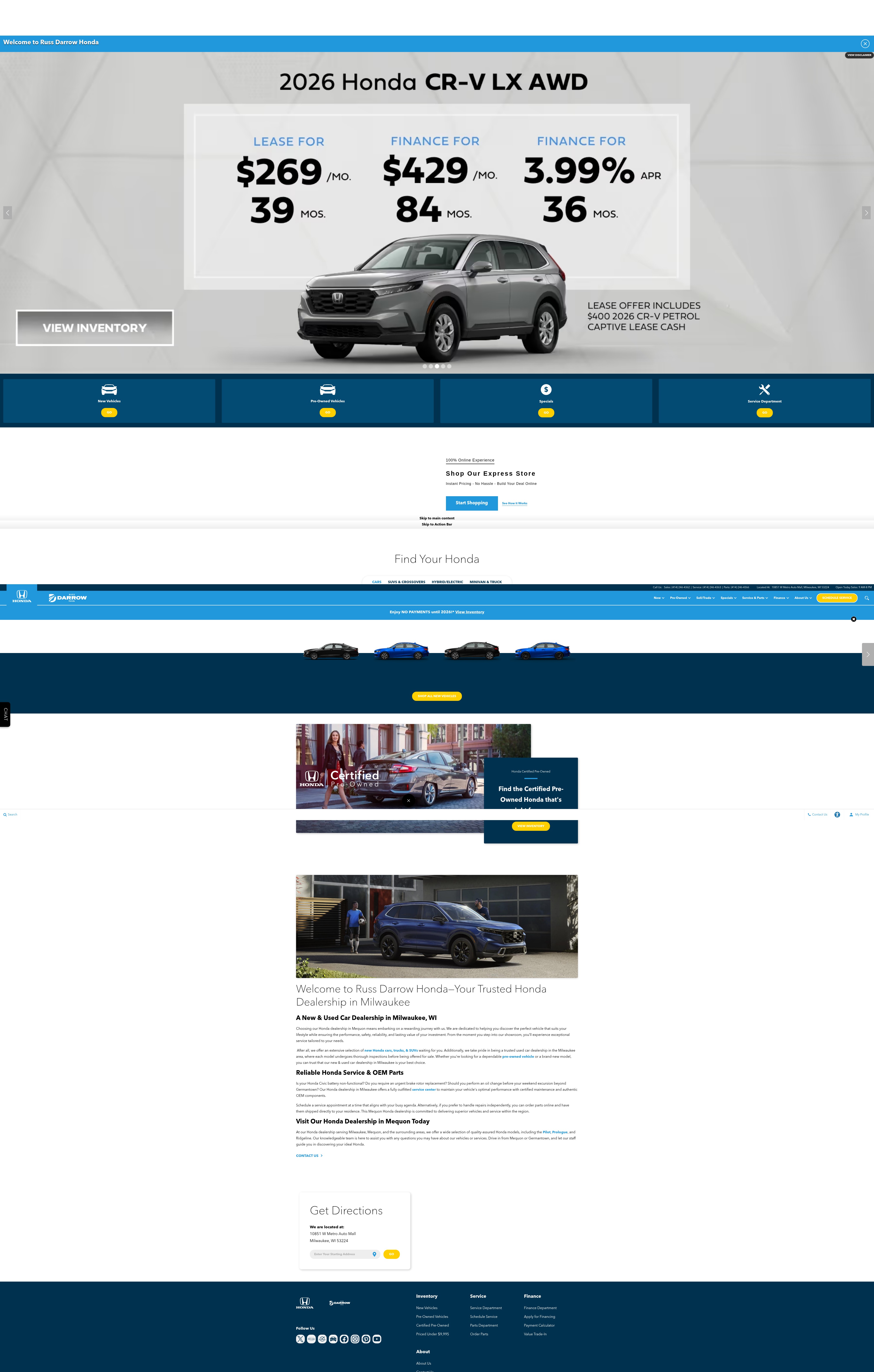 Screenshot of russdarrowhonda.com