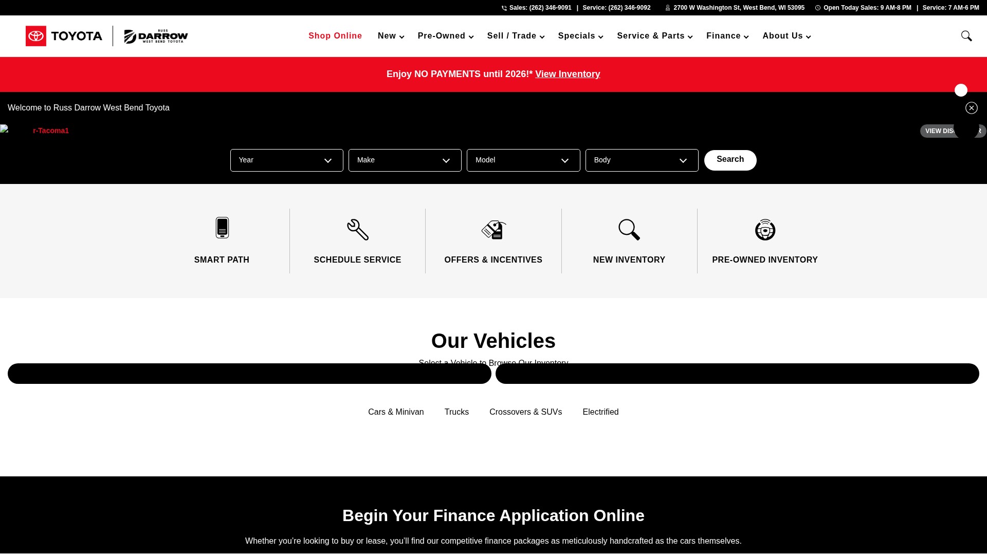 Screenshot of russdarrowtoyota.com