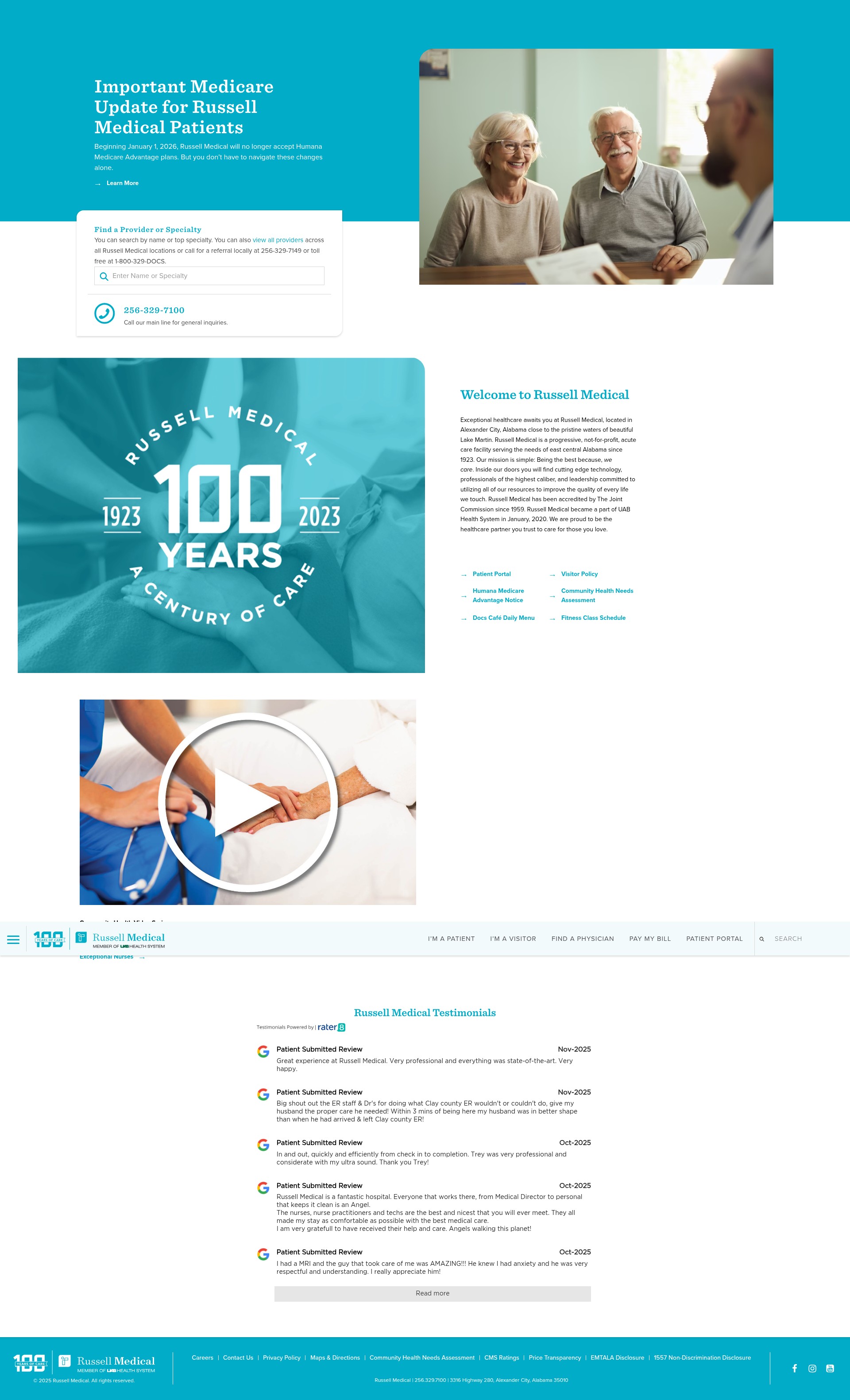Screenshot of russellcares.com