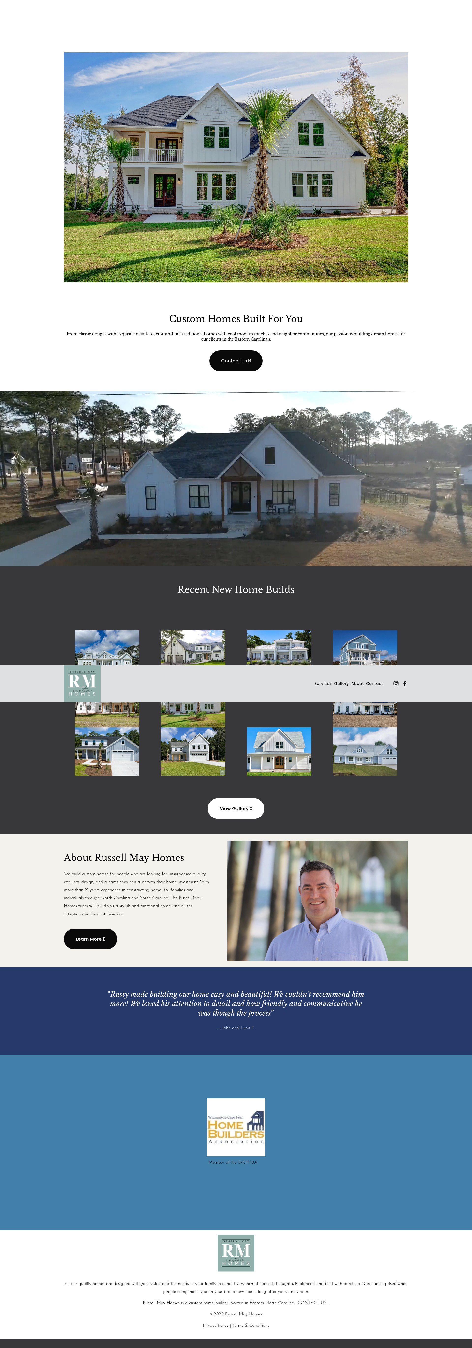 Screenshot of russellmayhomes.com