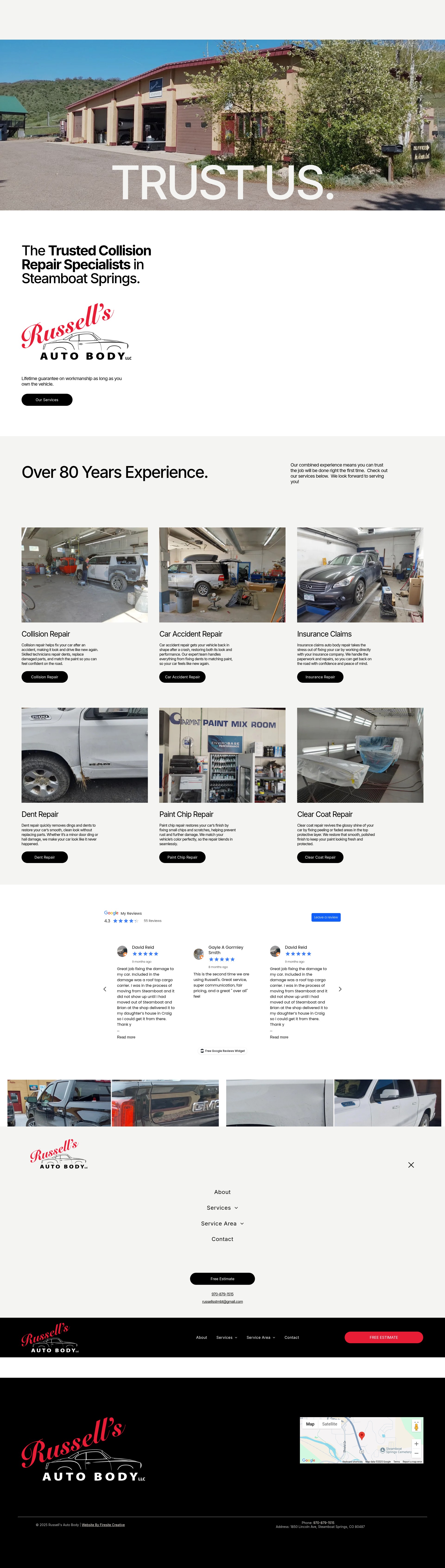 Screenshot of russellsautosalon.com