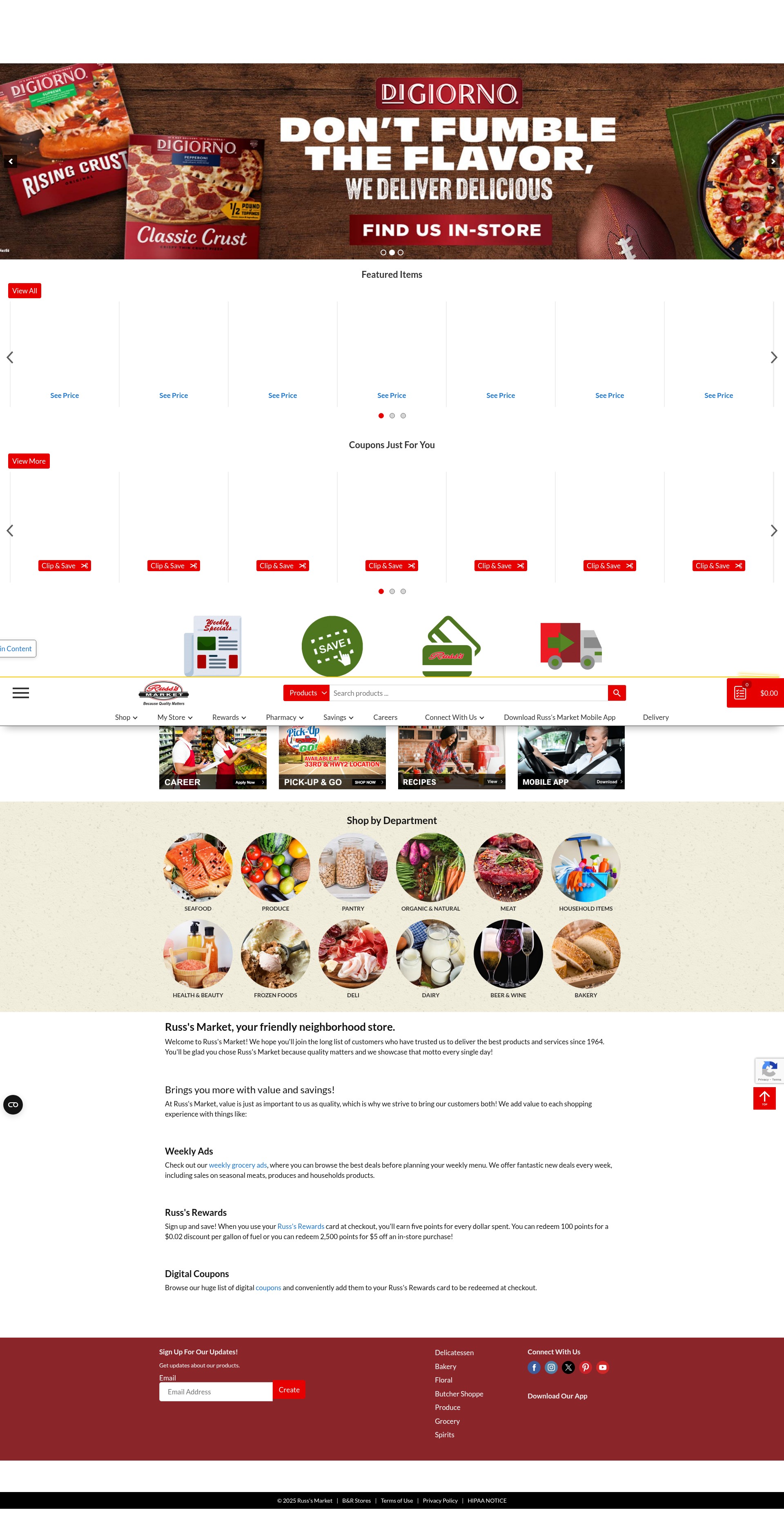 Screenshot of russmarket.com