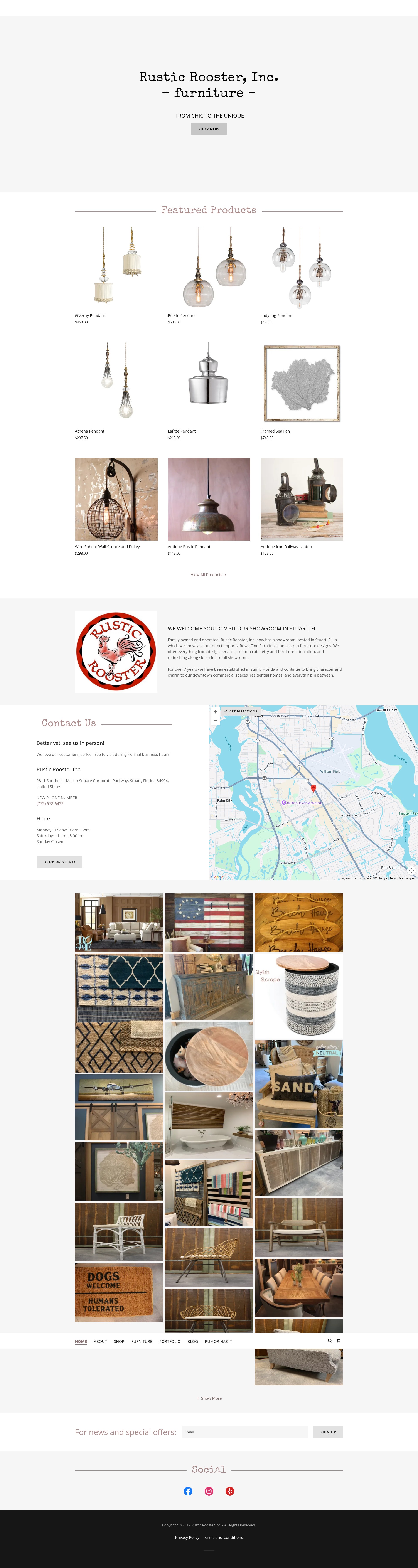 Screenshot of rusticroosterinc.com